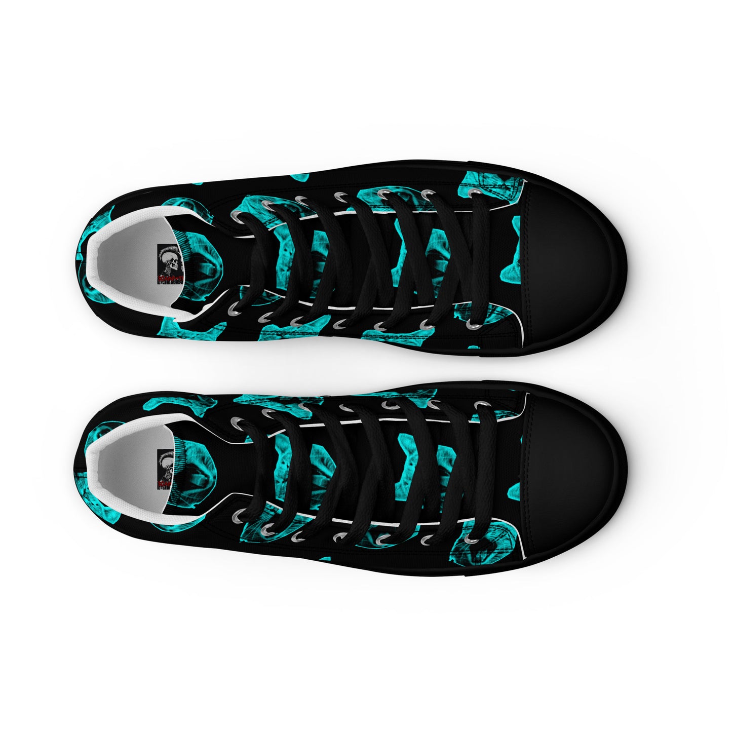WOMEN'S ELECTRIC BLUE CAT HIGH TOP CANVAS SHOES