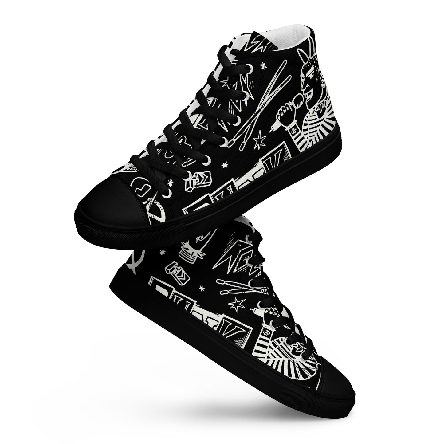 WOMEN'S PUNK'S NOT DEAD HIGH TOP CANVAS SHOES