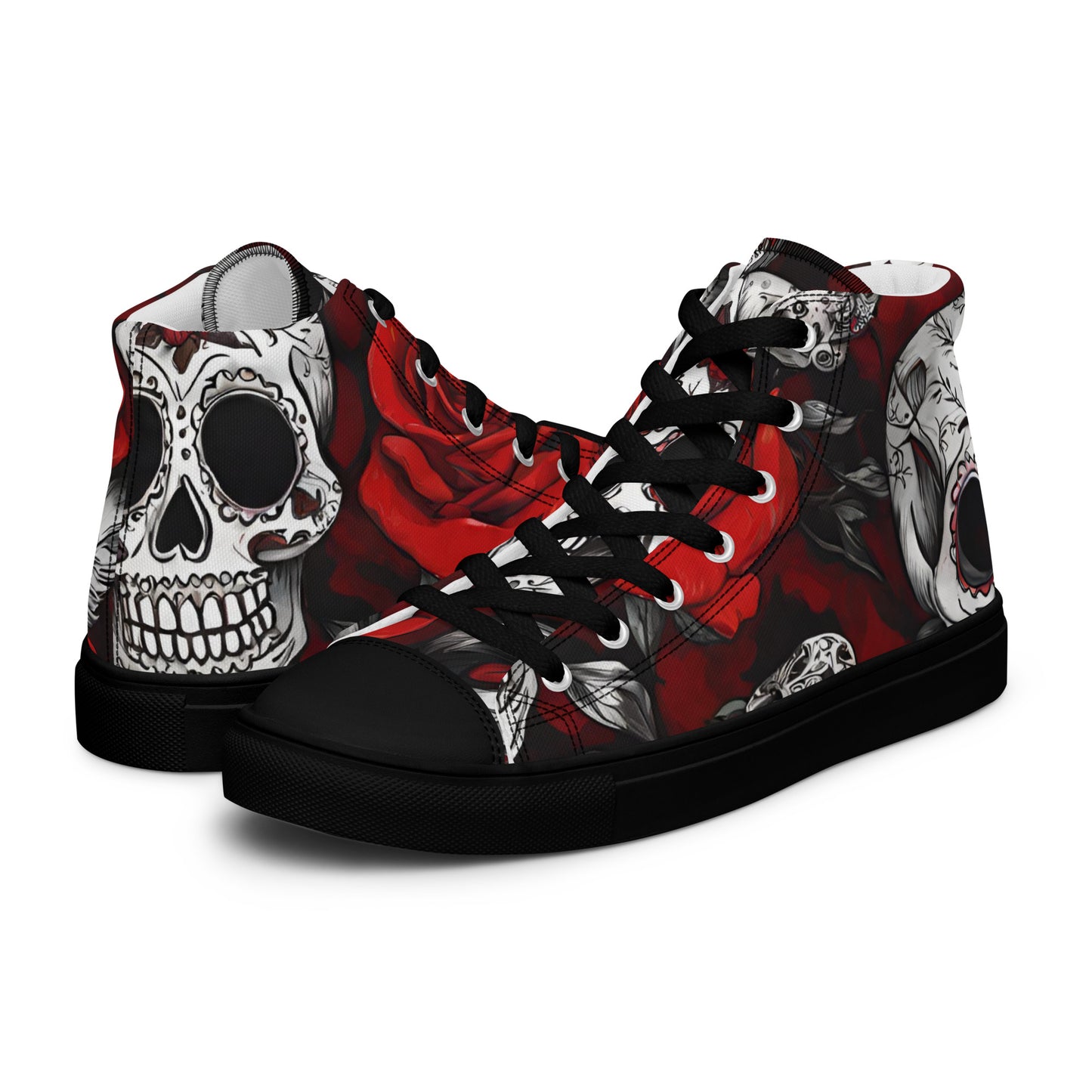 WOMEN'S DAY OF THE DEAD HIGH TOP CANVAS SHOES