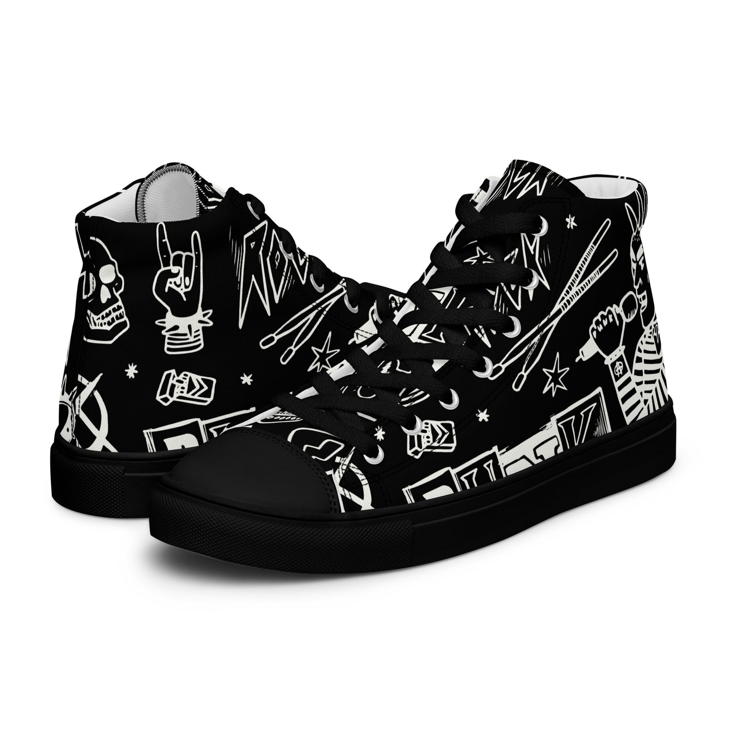 WOMEN'S PUNK'S NOT DEAD HIGH TOP CANVAS SHOES