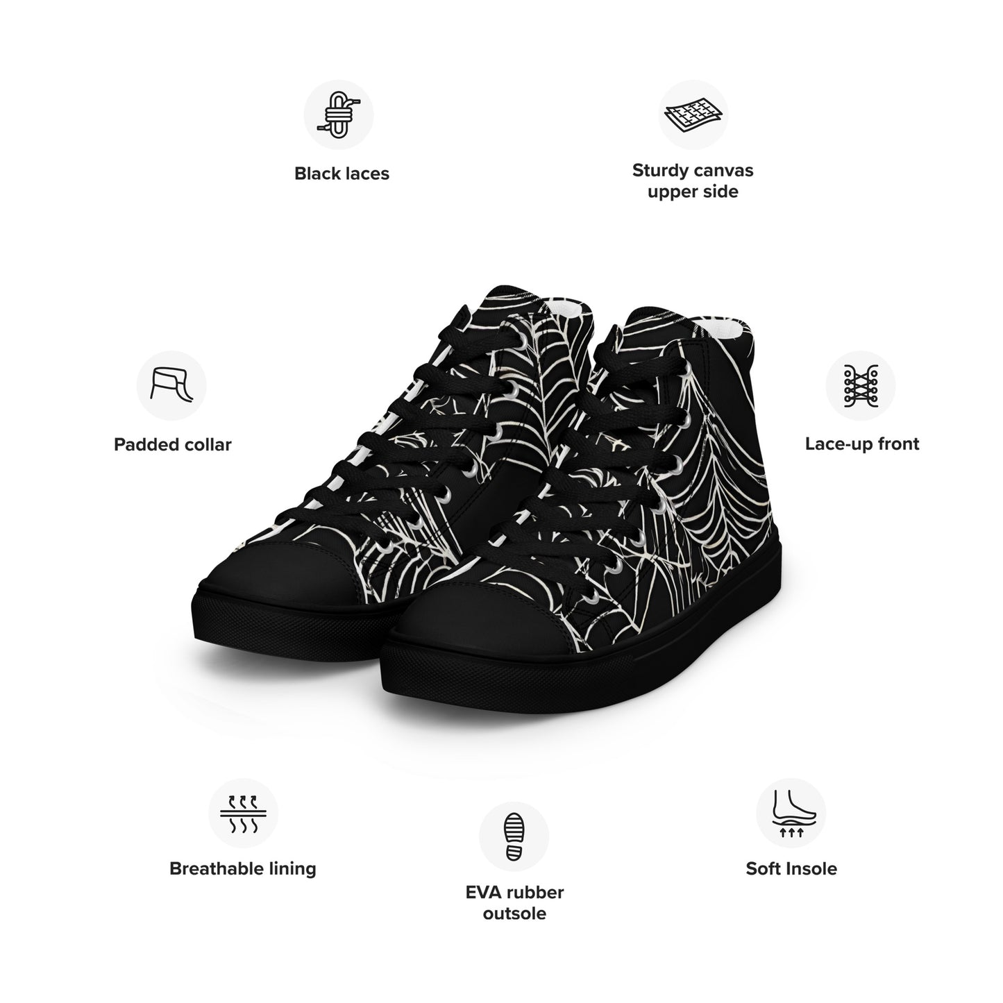 WOMEN'S WEB OF LIES HIGH TOP CANVAS SHOES