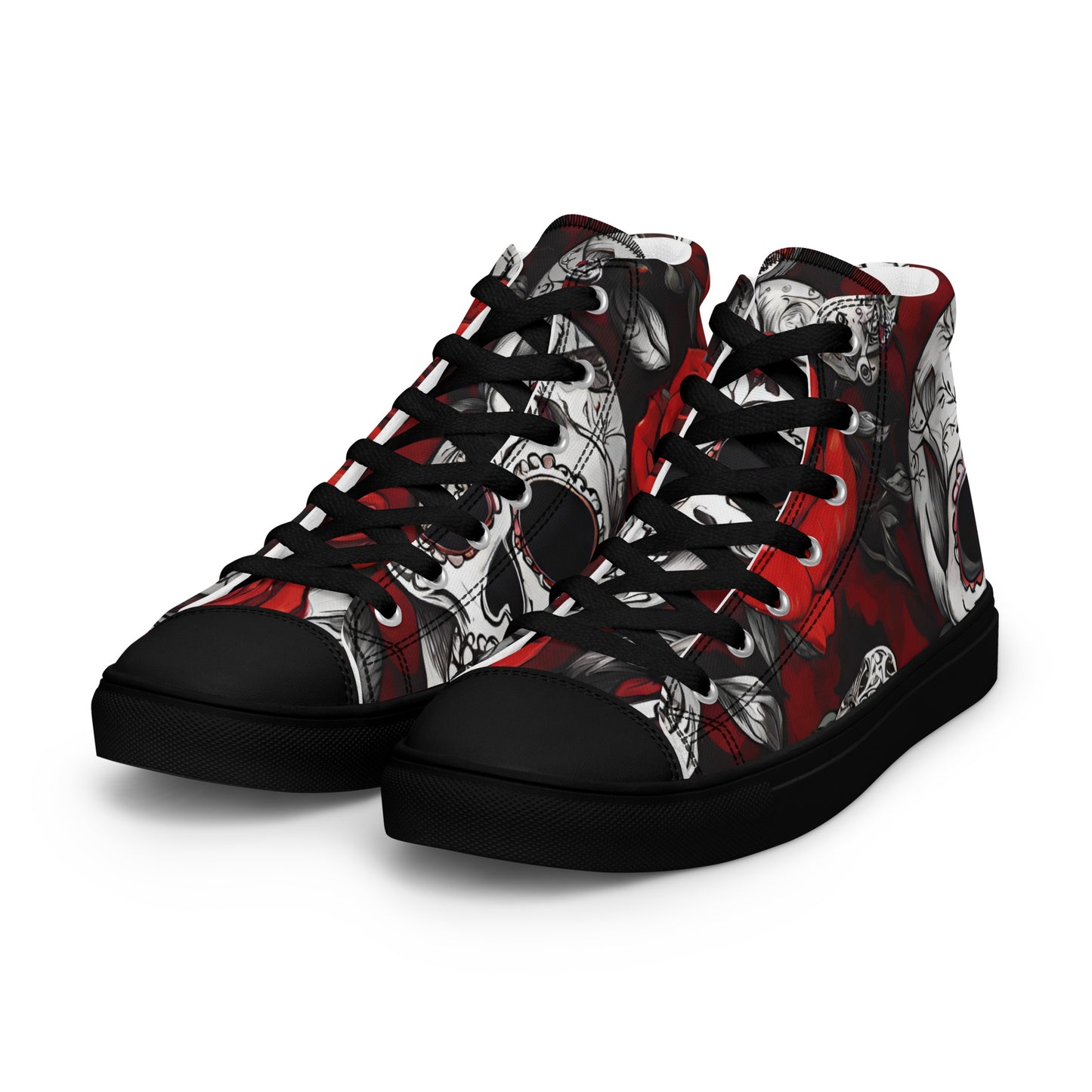 WOMEN'S DAY OF THE DEAD HIGH TOP CANVAS SHOES