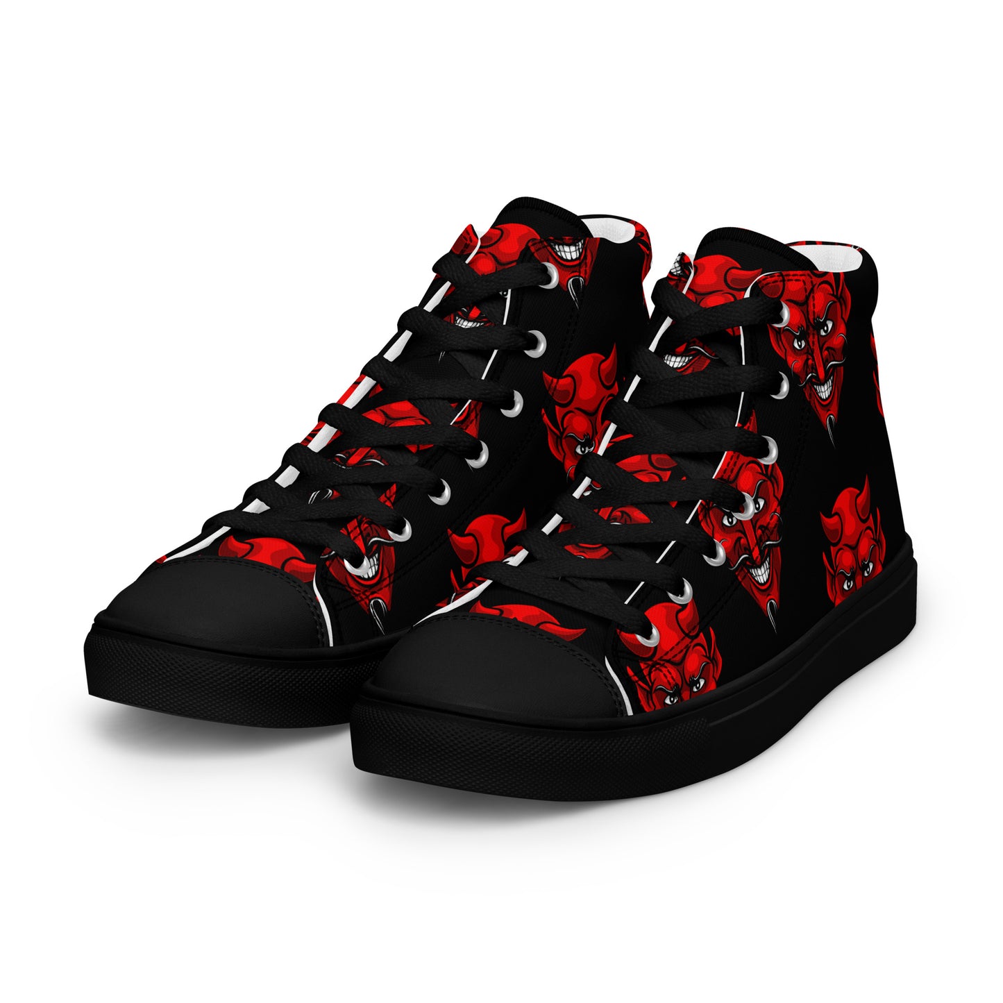 WOMEN'S RED DEVIL HIGH TOP CANVAS SHOES