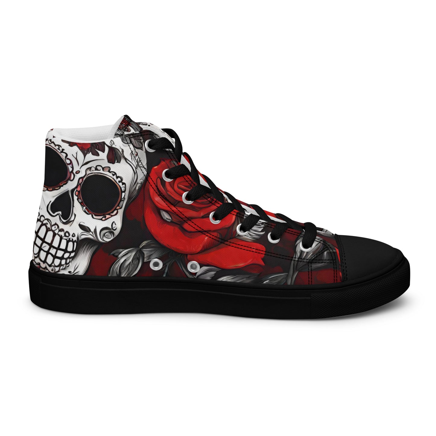 WOMEN'S DAY OF THE DEAD HIGH TOP CANVAS SHOES