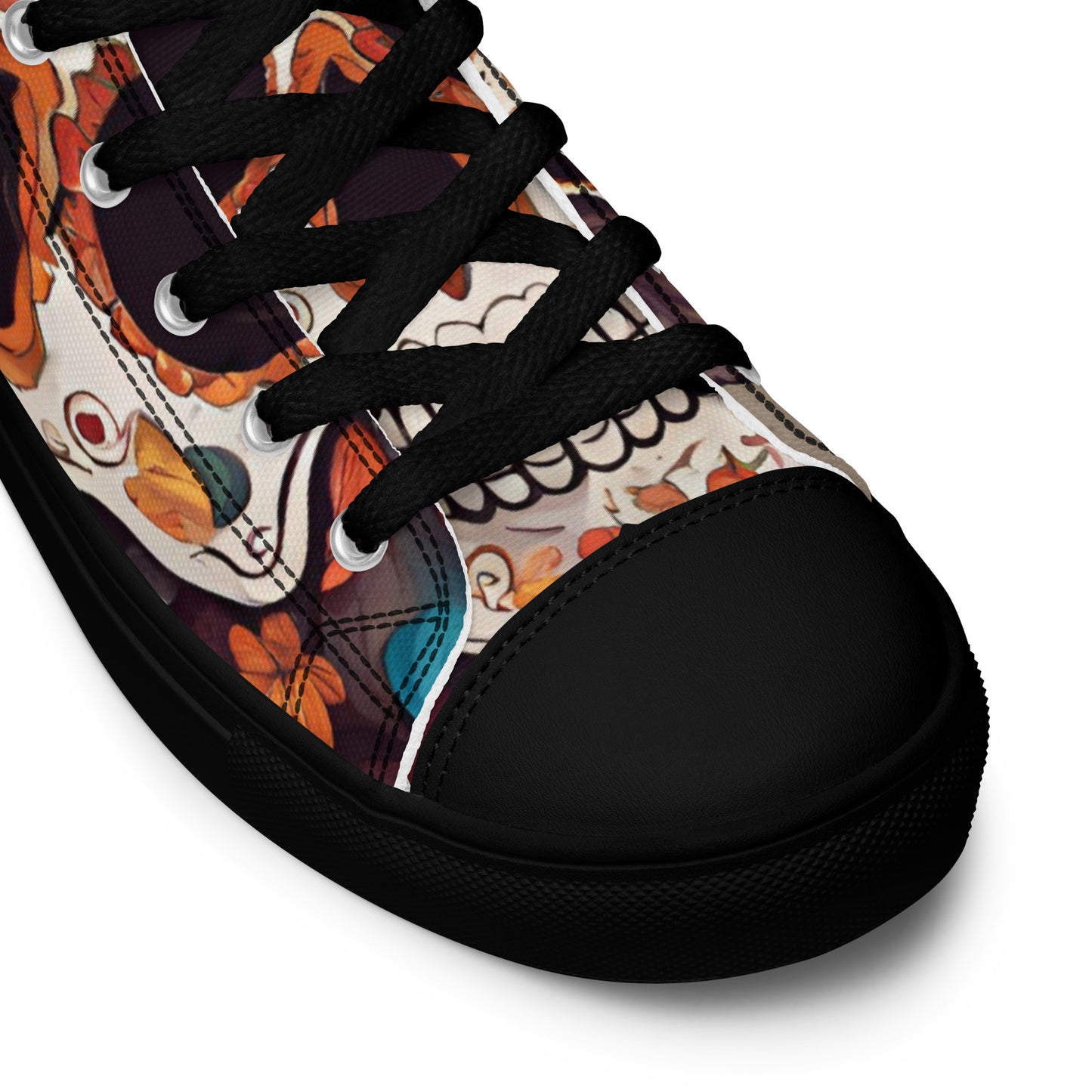 WOMEN'S DIA DE LOS MUERTOS HIGHT TOP CANVAS SHOES