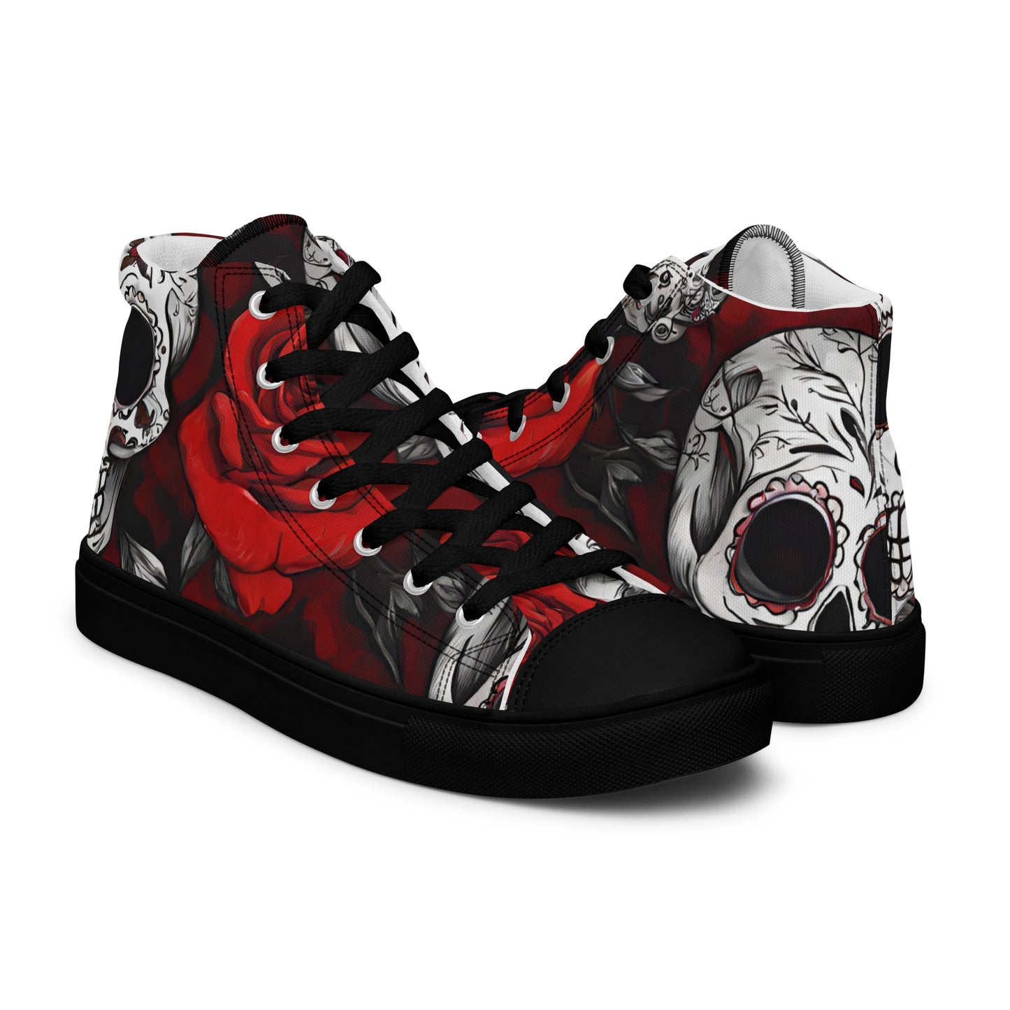 WOMEN'S DAY OF THE DEAD HIGH TOP CANVAS SHOES