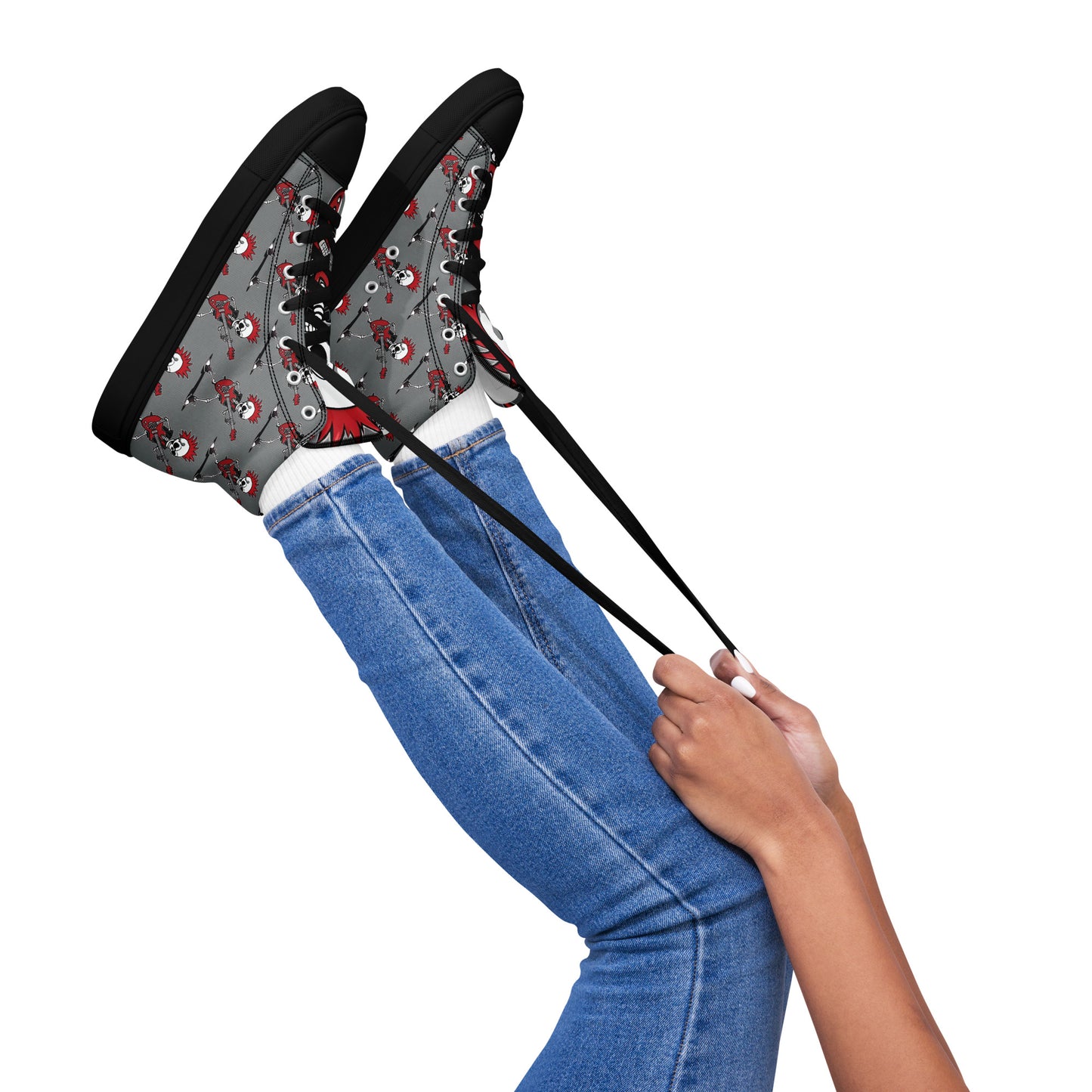 WOMEN'S RED'S GUITAR HIGH TOP CANVAS SHOES
