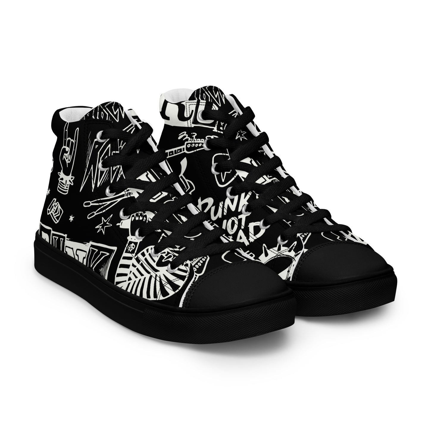 WOMEN'S PUNK'S NOT DEAD HIGH TOP CANVAS SHOES