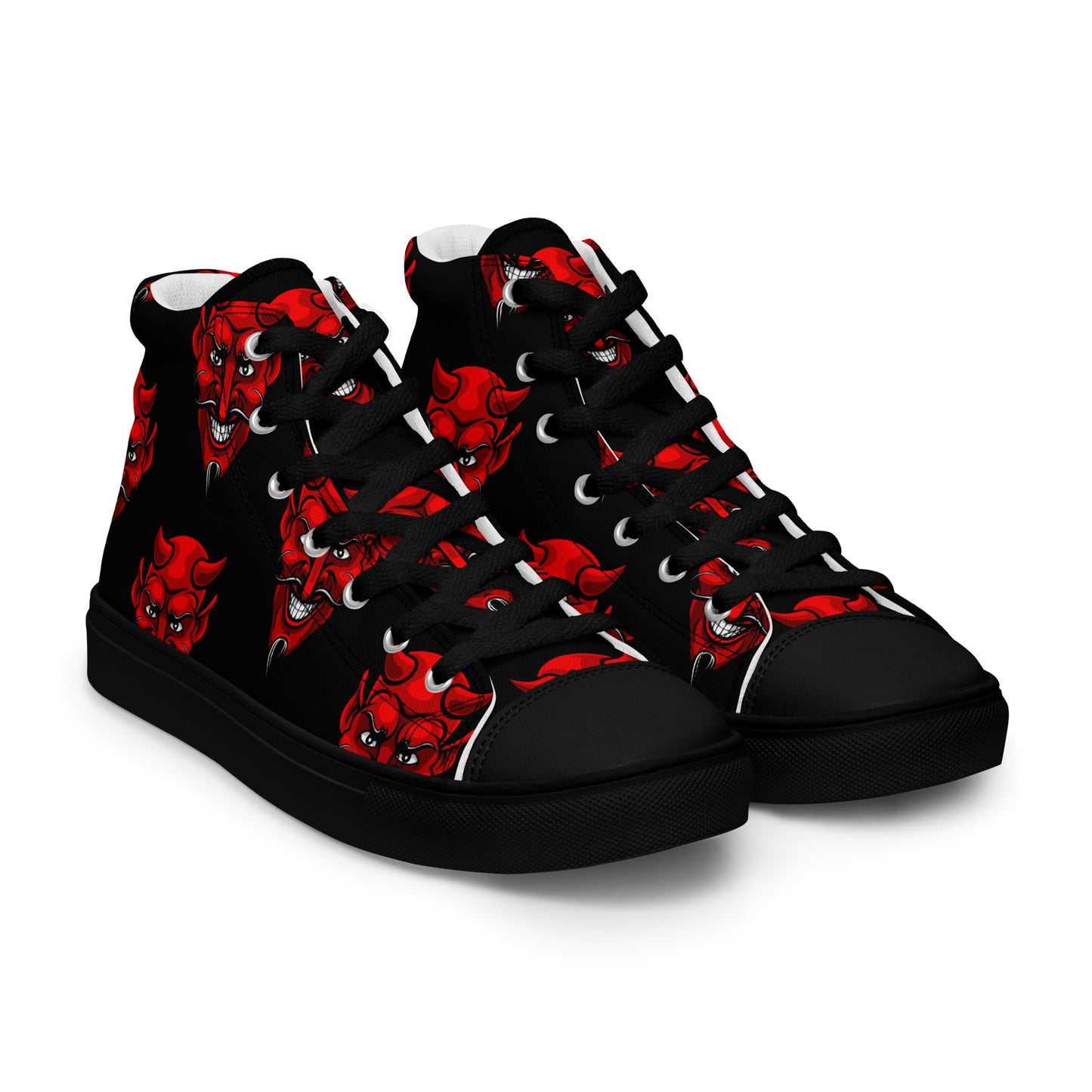 WOMEN'S RED DEVIL HIGH TOP CANVAS SHOES