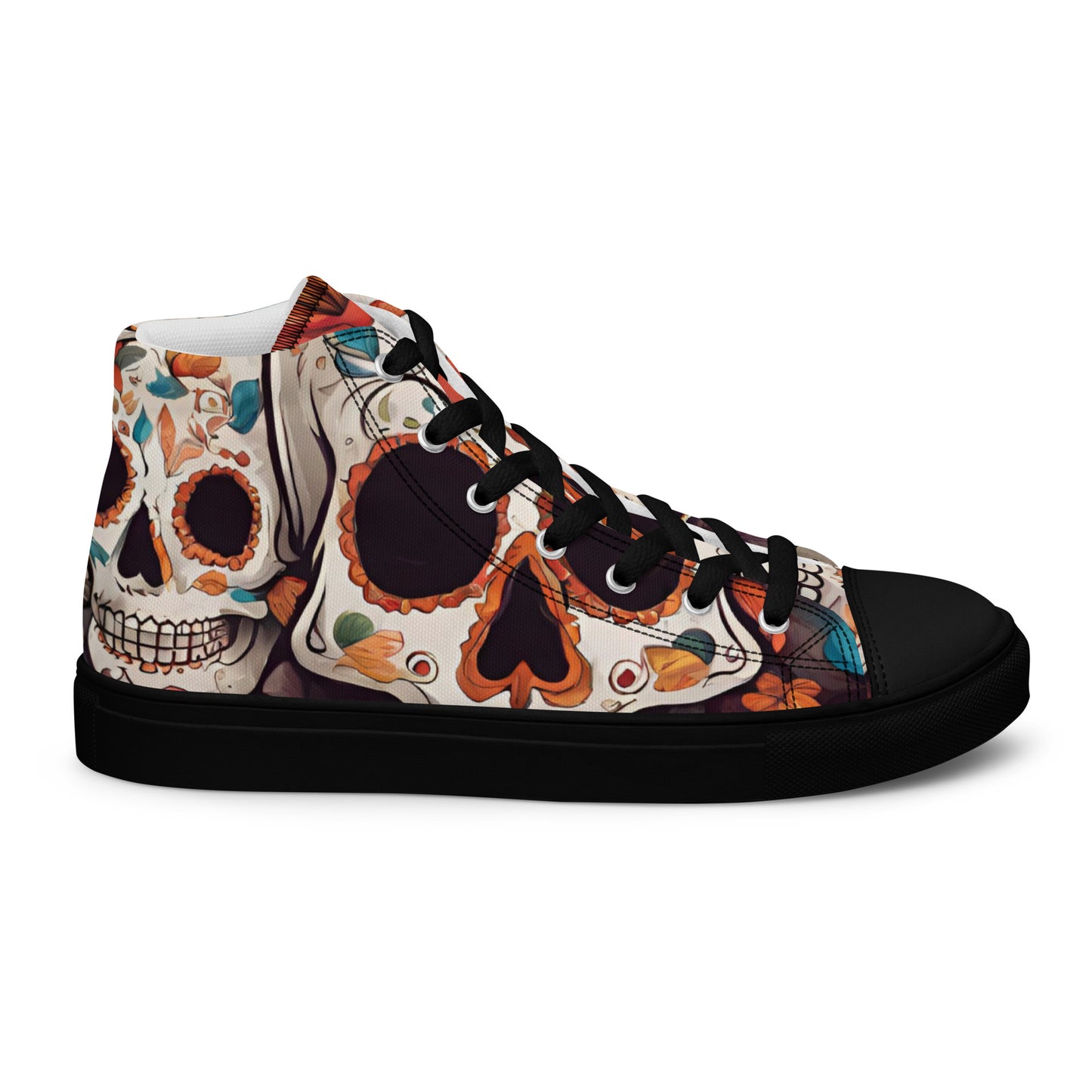 WOMEN'S DIA DE LOS MUERTOS HIGHT TOP CANVAS SHOES