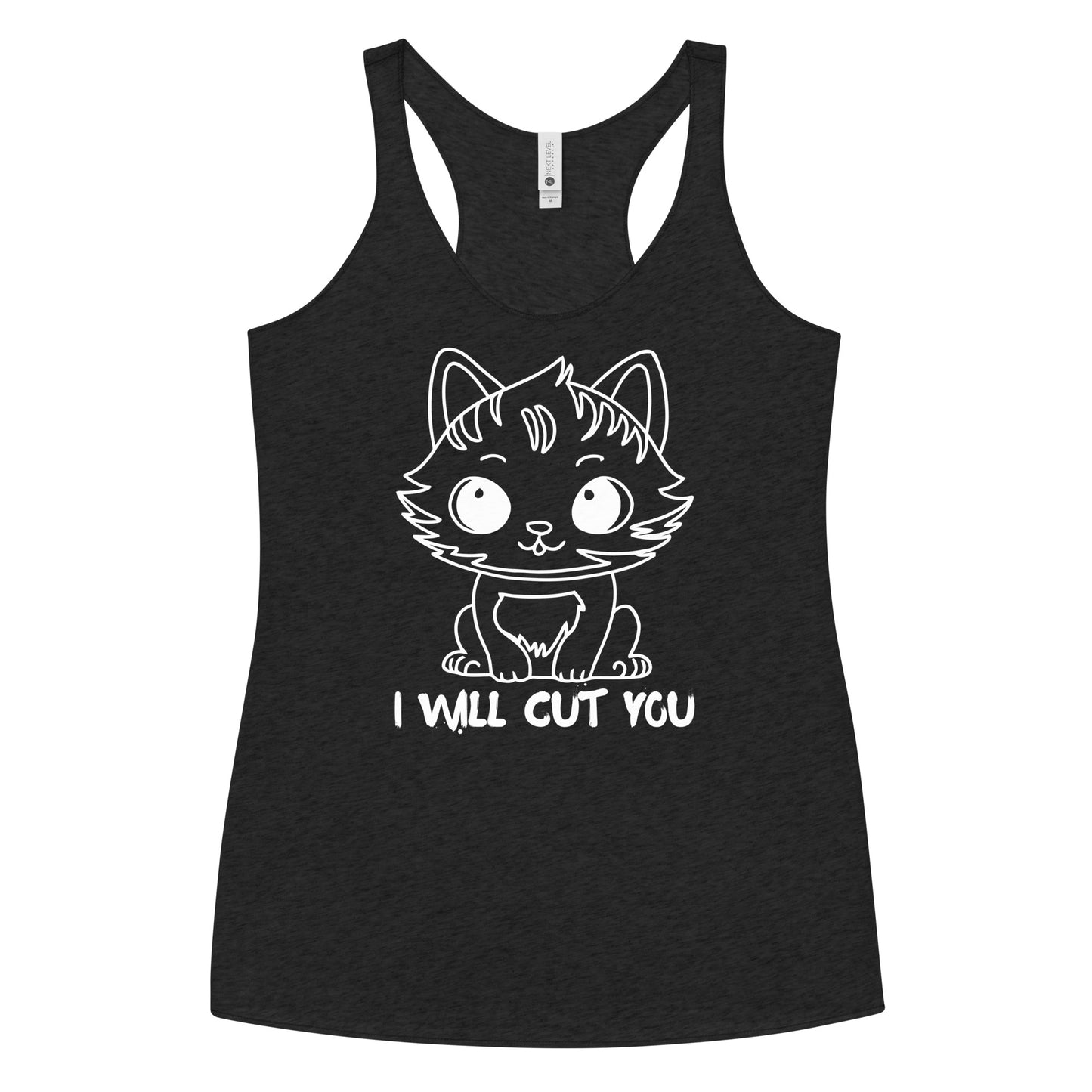 I WILL CUT YOU WOMEN'S RACERBACK TANK