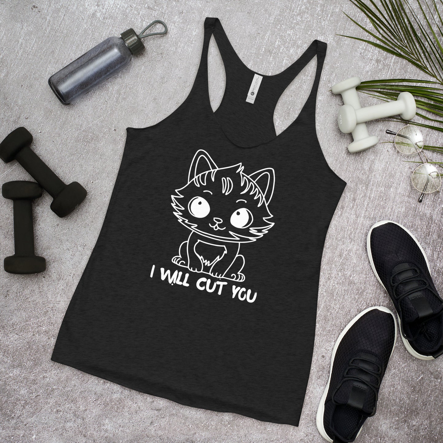 I WILL CUT YOU WOMEN'S RACERBACK TANK