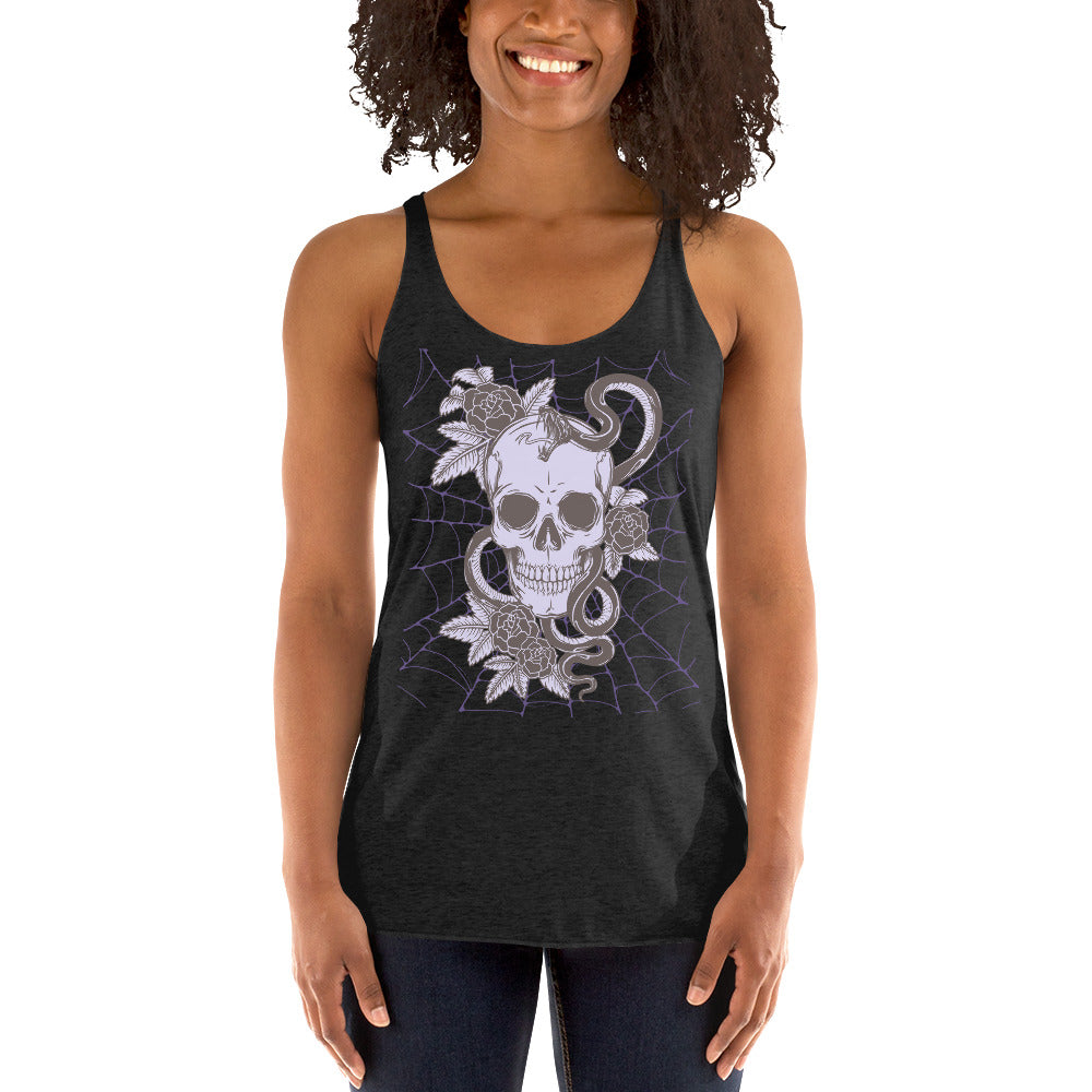 PURPLE SKULL & SNAKE WOMEN'S RACERBACK TANK
