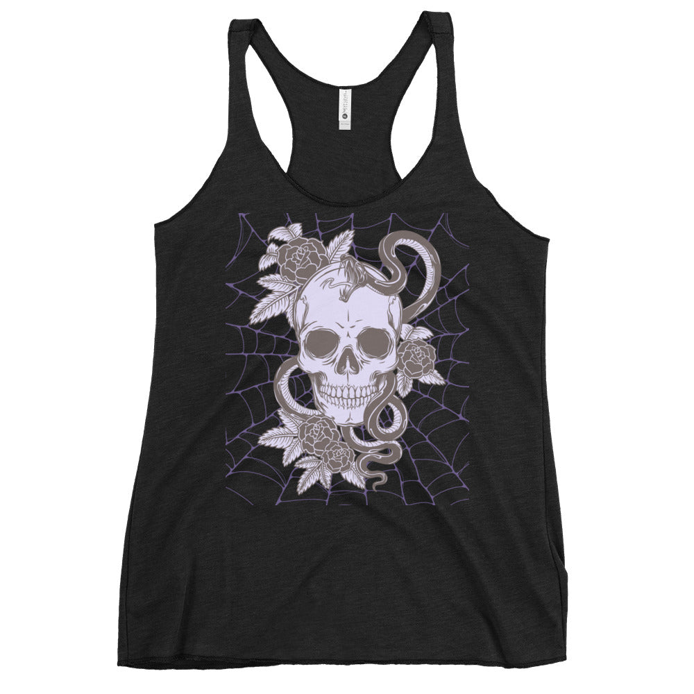 PURPLE SKULL & SNAKE WOMEN'S RACERBACK TANK