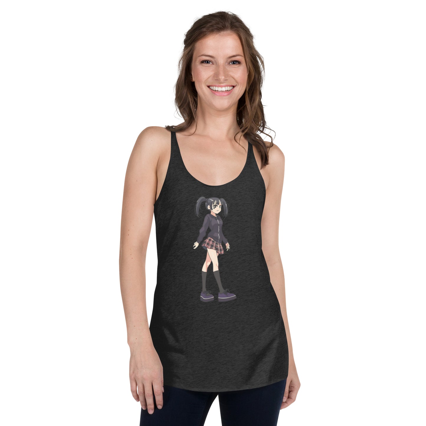 ANIME GOTH GIRL WOMEN'S RACERBACK TANK