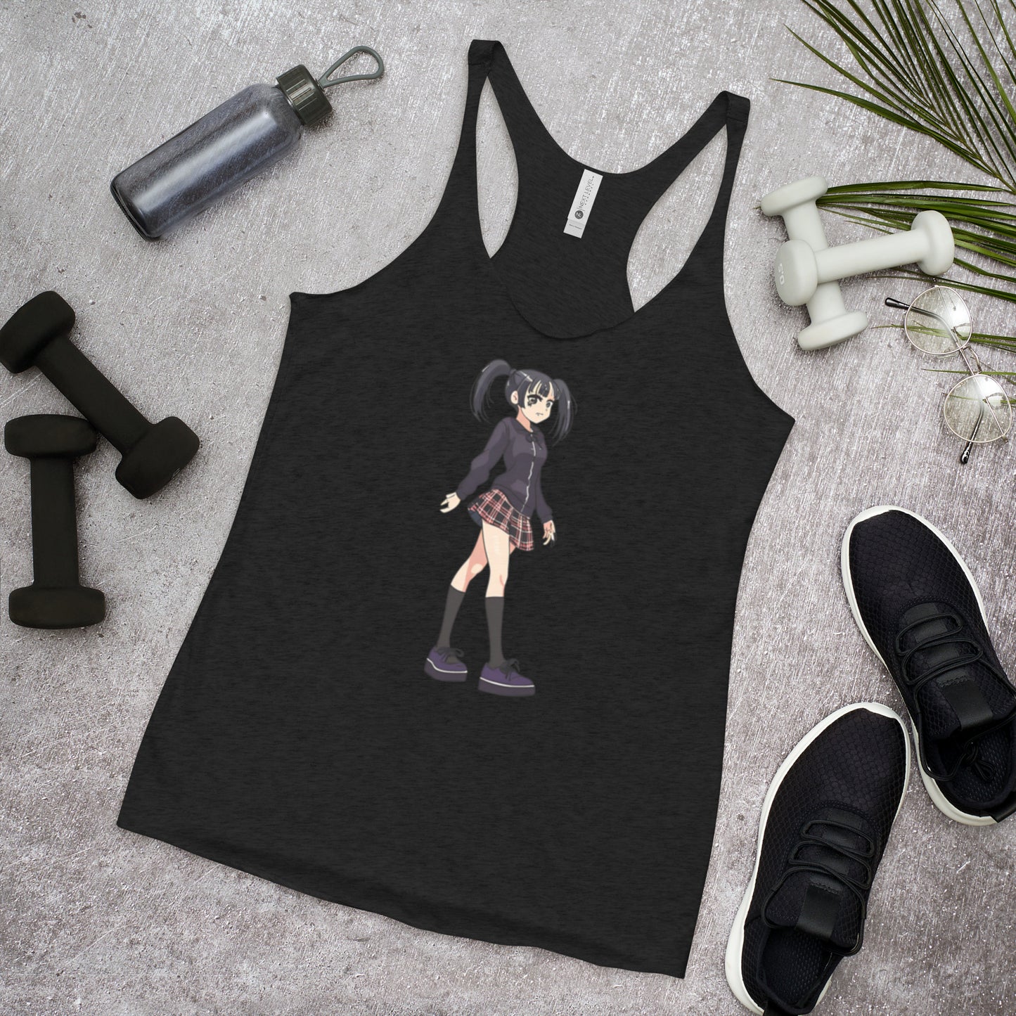 ANIME GOTH GIRL WOMEN'S RACERBACK TANK