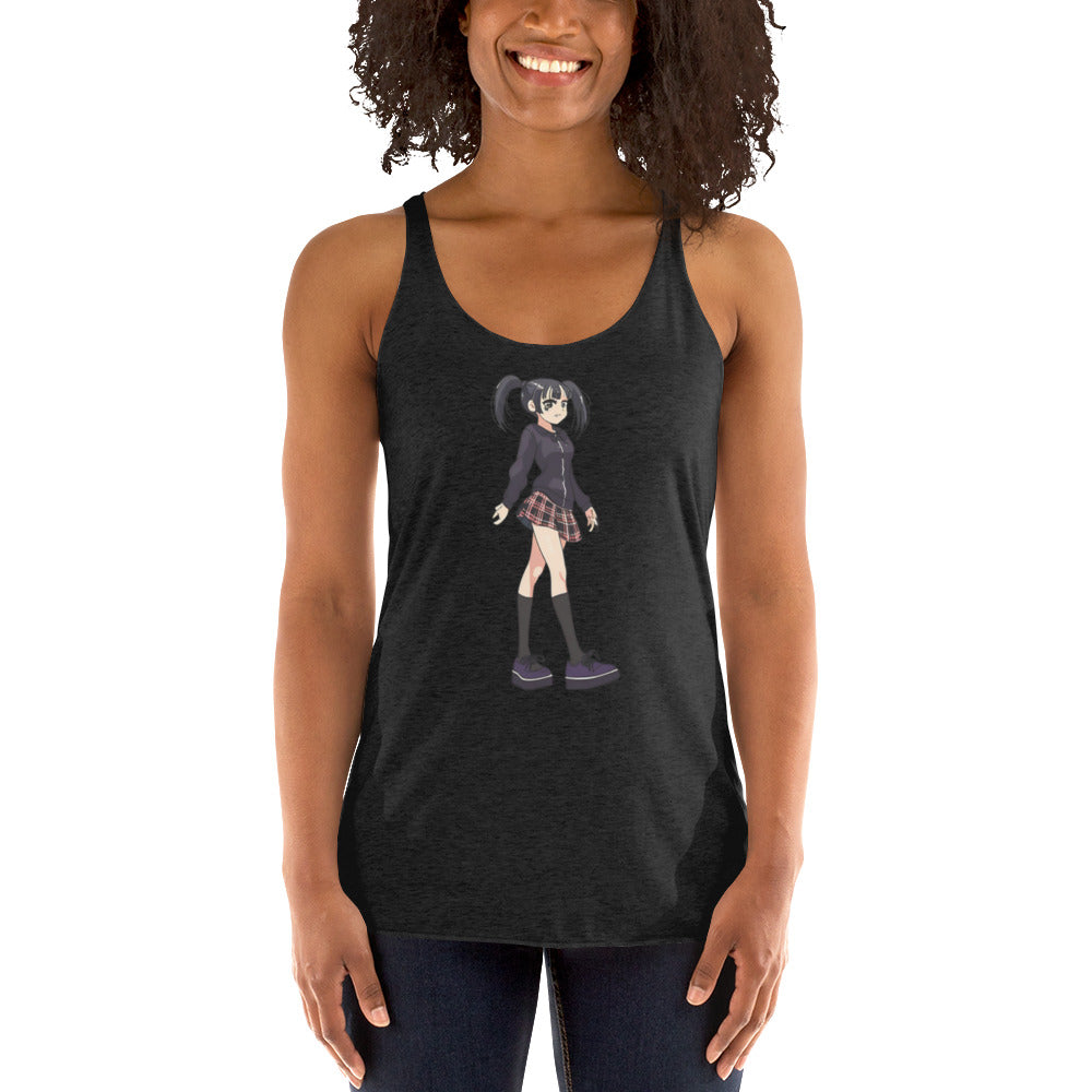 ANIME GOTH GIRL WOMEN'S RACERBACK TANK