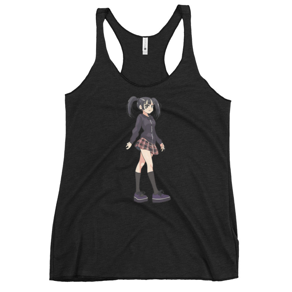 ANIME GOTH GIRL WOMEN'S RACERBACK TANK