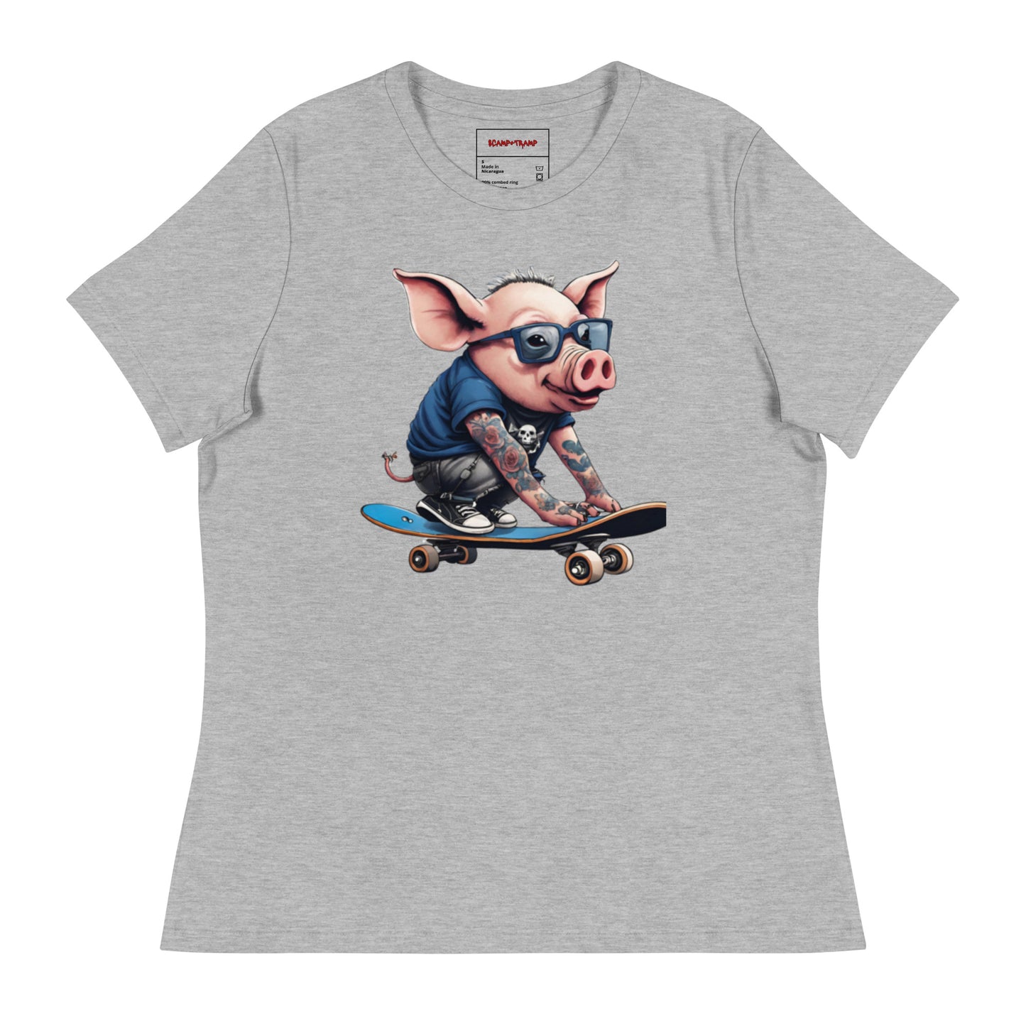 WOMEN'S SKATER PUNK PIG TEE