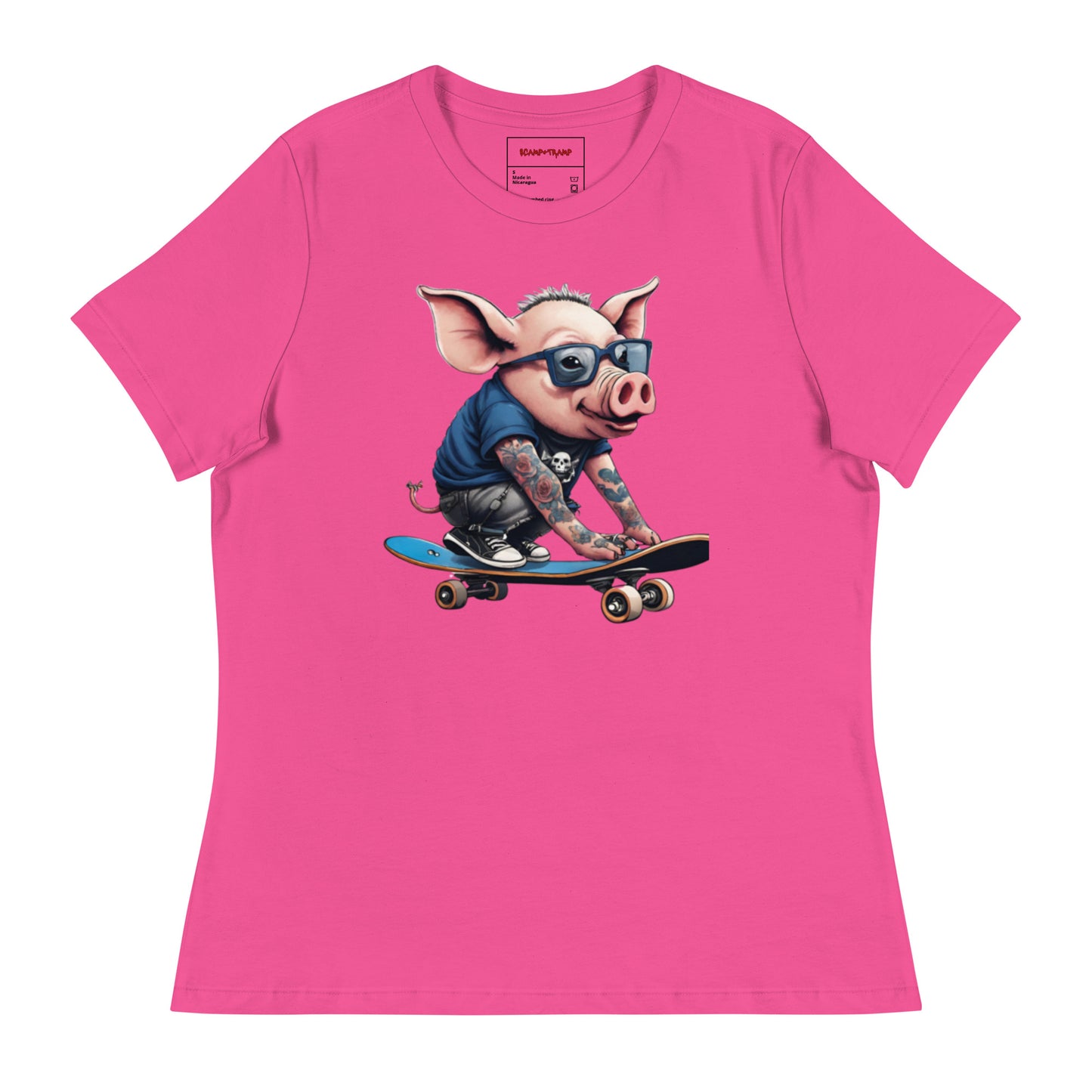 WOMEN'S SKATER PUNK PIG TEE