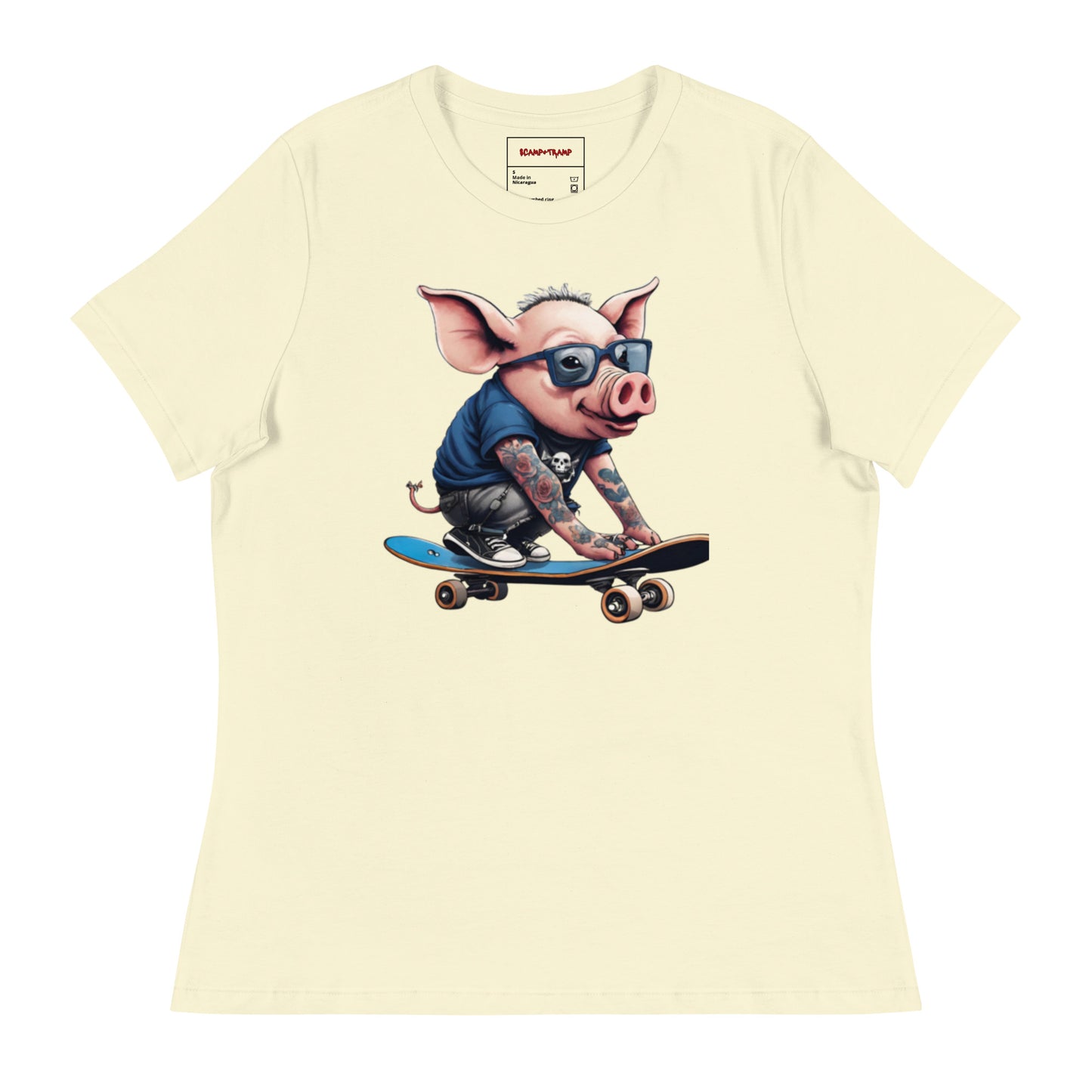 WOMEN'S SKATER PUNK PIG TEE