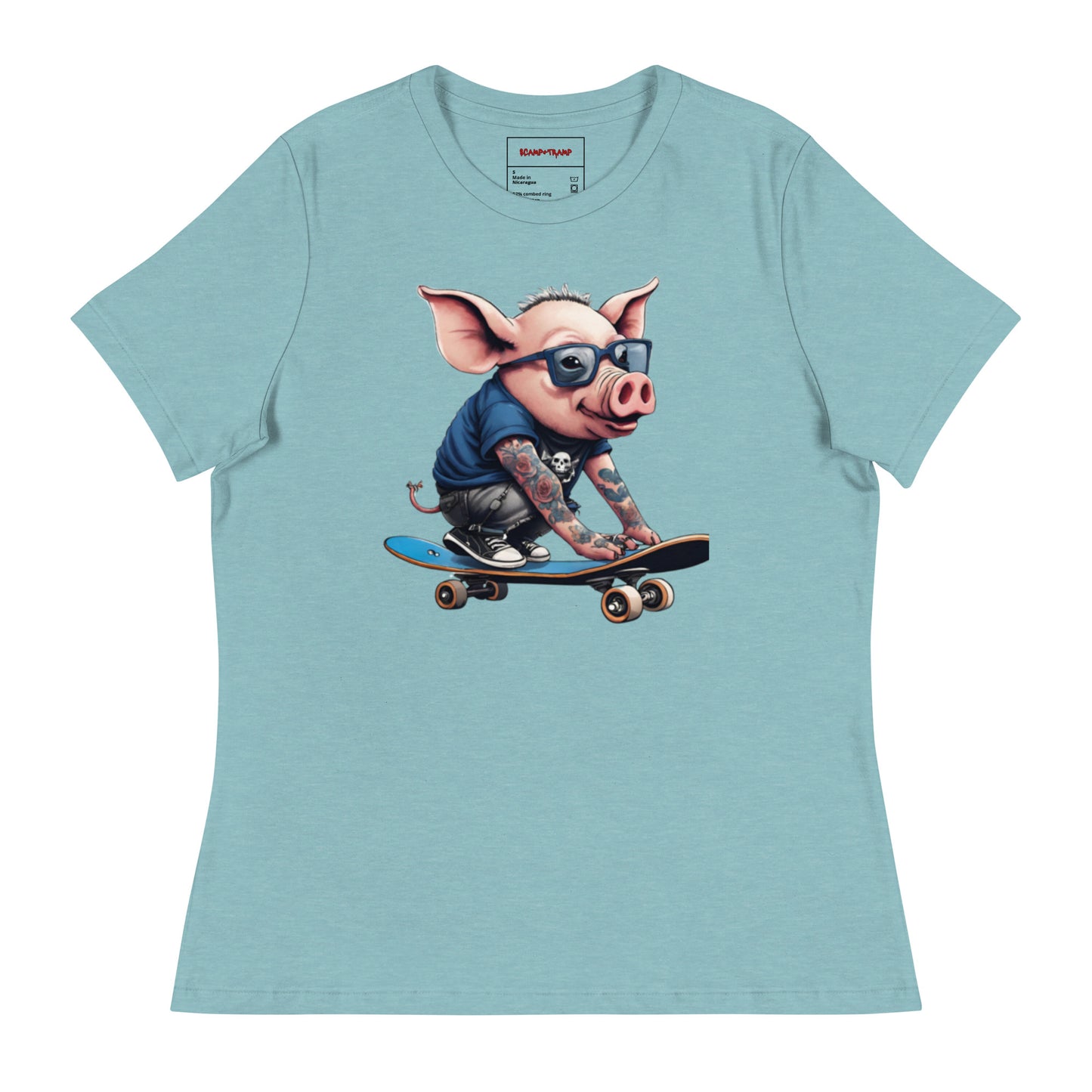WOMEN'S SKATER PUNK PIG TEE