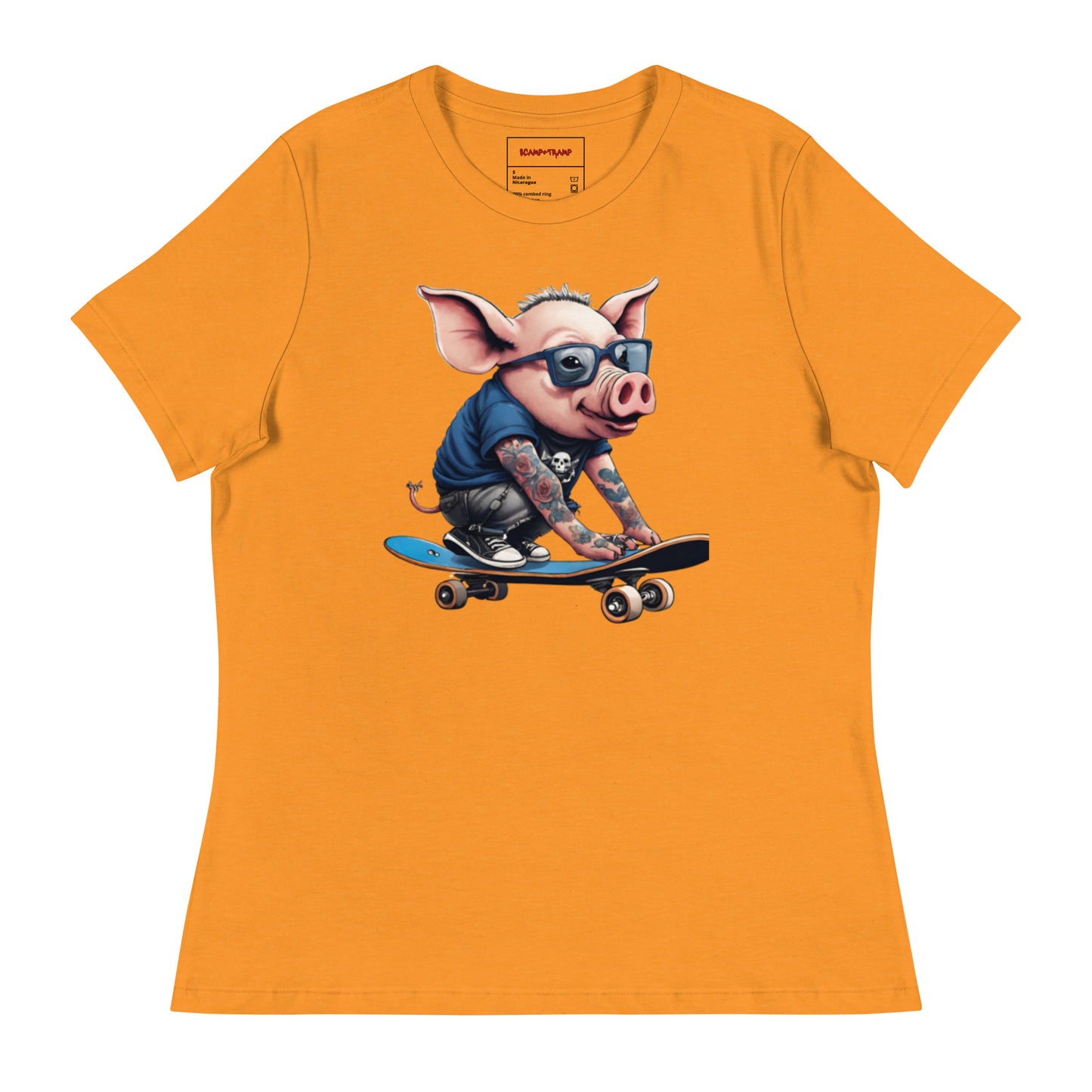 WOMEN'S SKATER PUNK PIG TEE