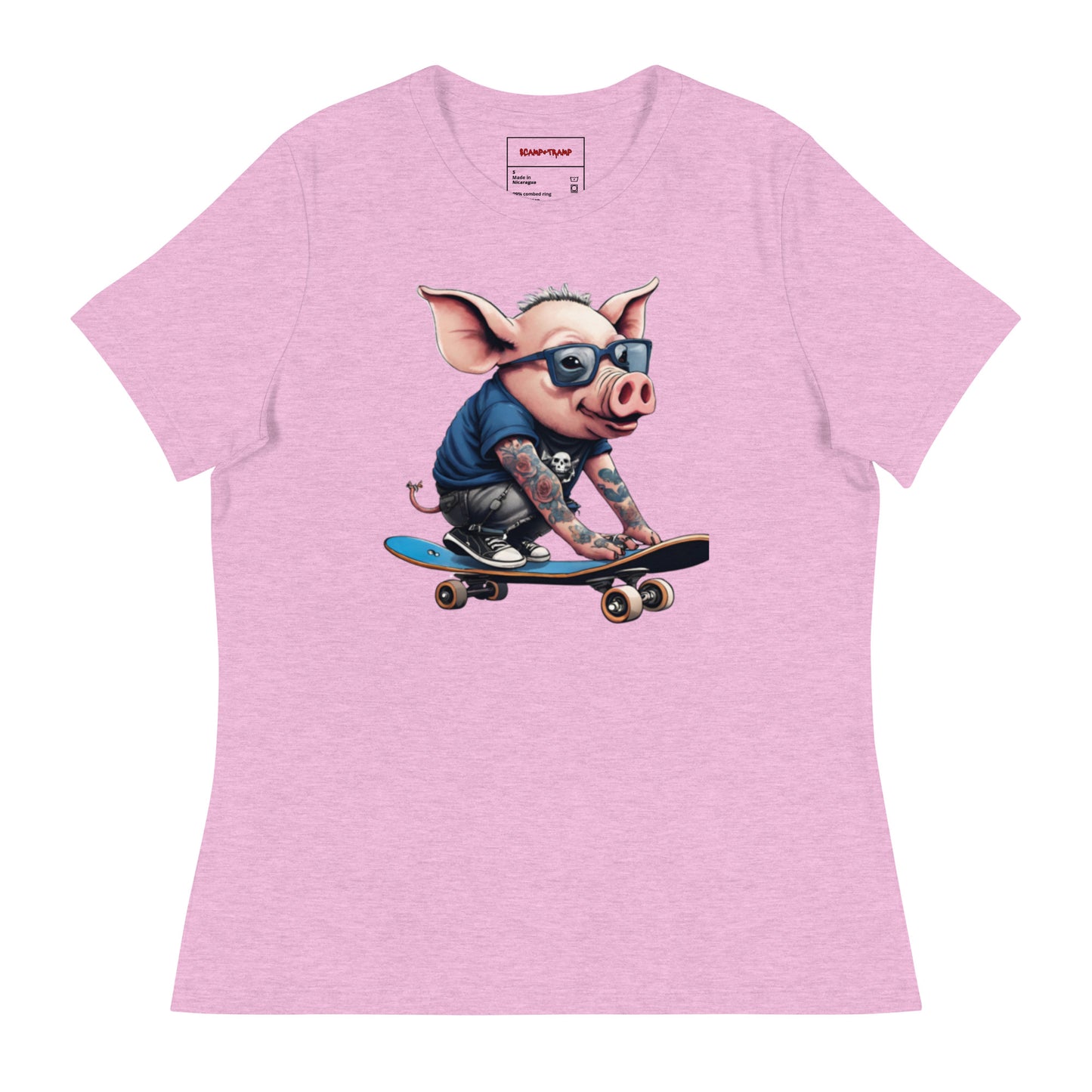 WOMEN'S SKATER PUNK PIG TEE
