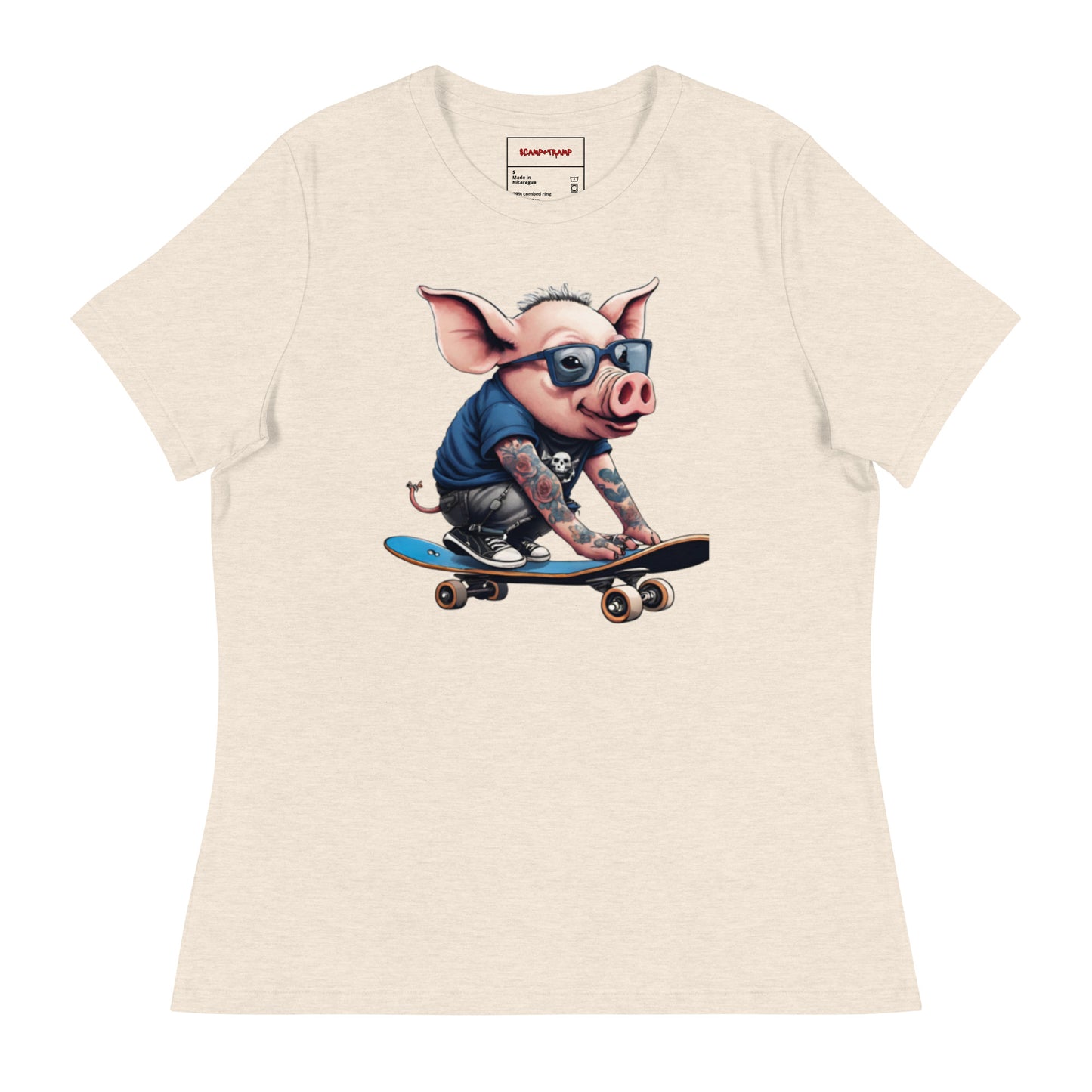 WOMEN'S SKATER PUNK PIG TEE