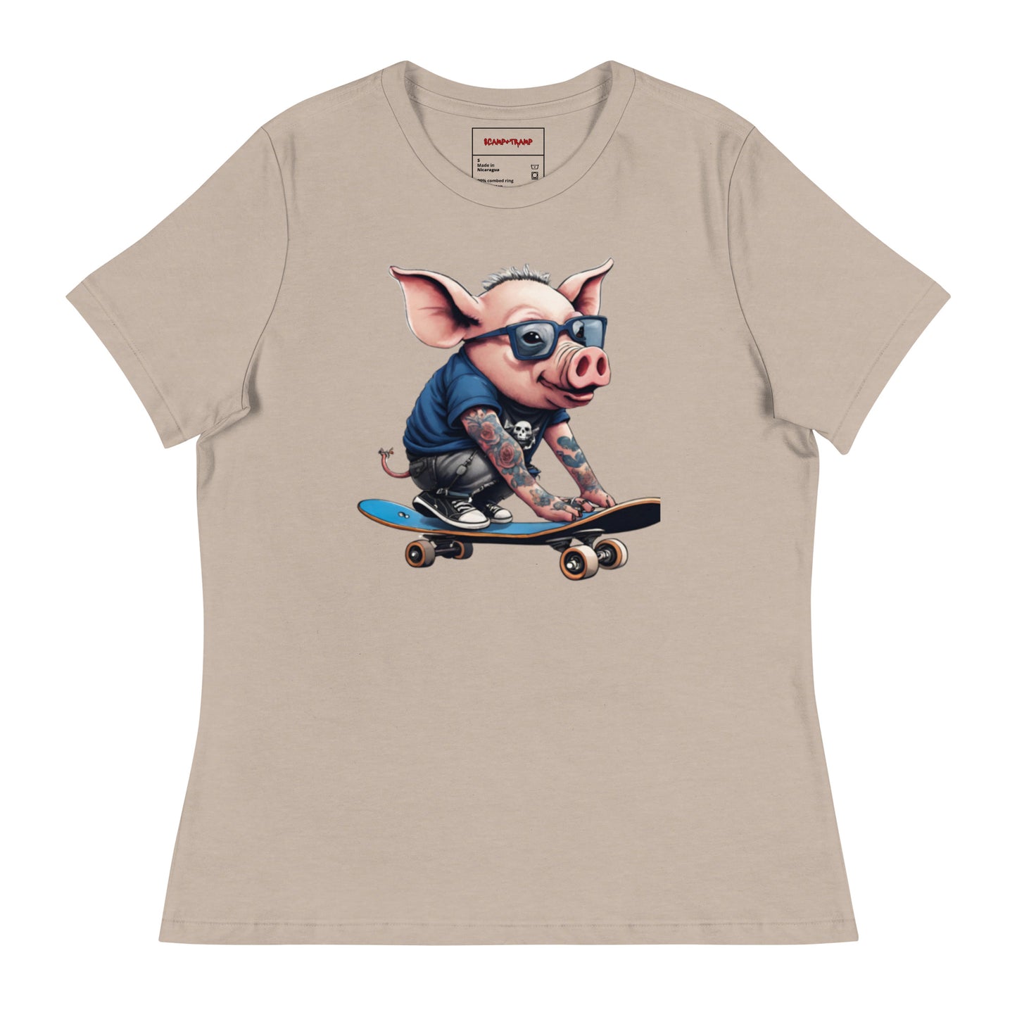 WOMEN'S SKATER PUNK PIG TEE