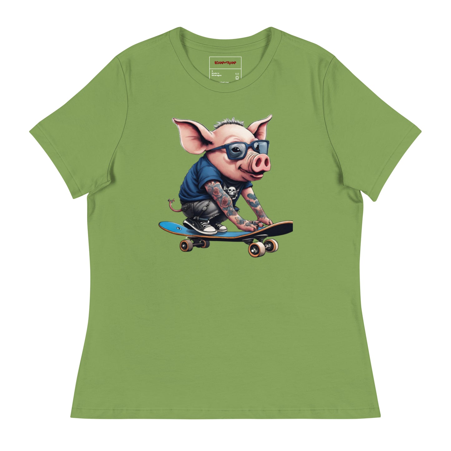 WOMEN'S SKATER PUNK PIG TEE