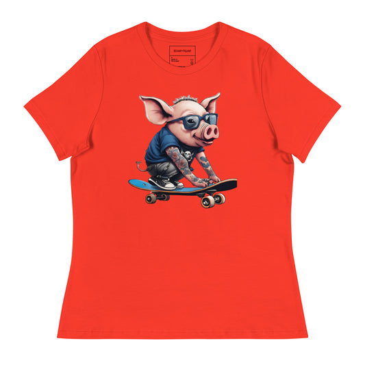 WOMEN'S SKATER PUNK PIG TEE