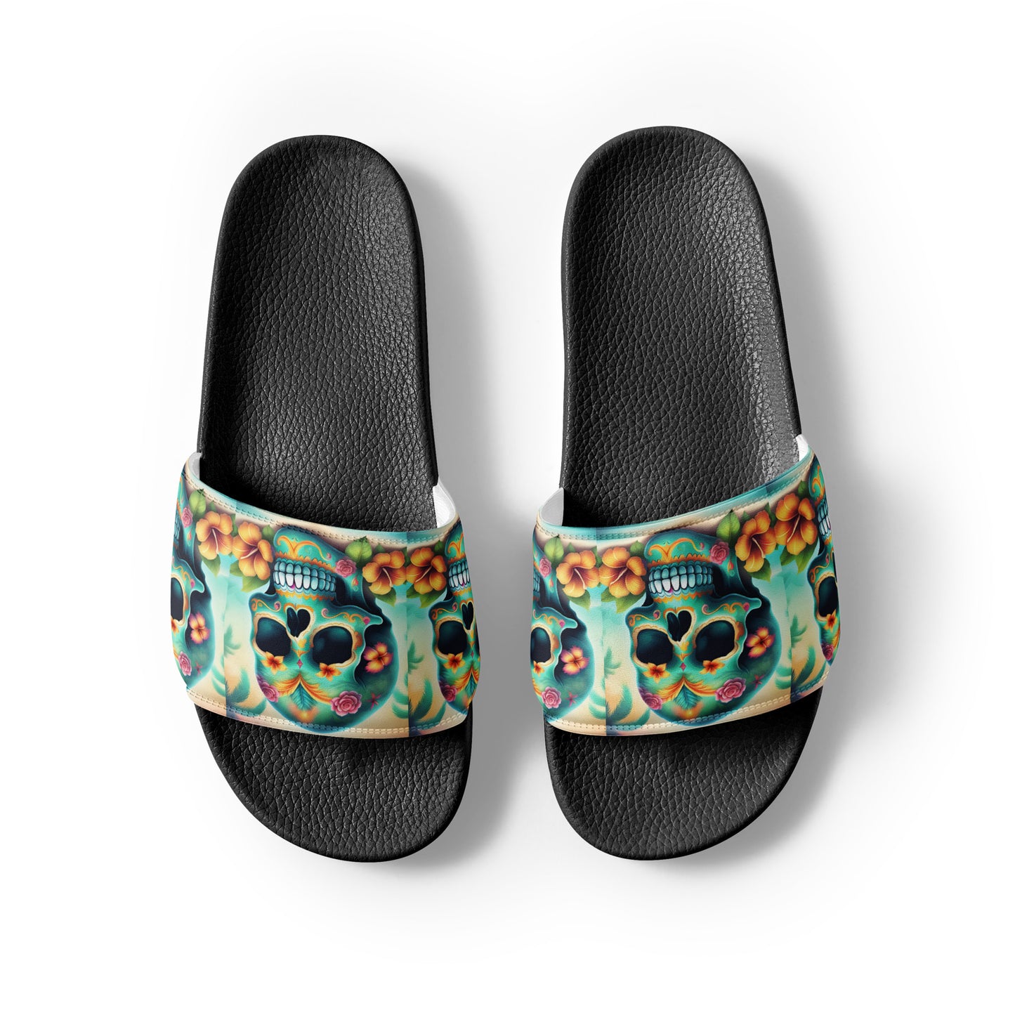 BLUE SKULL WOMEN'S SLIDES