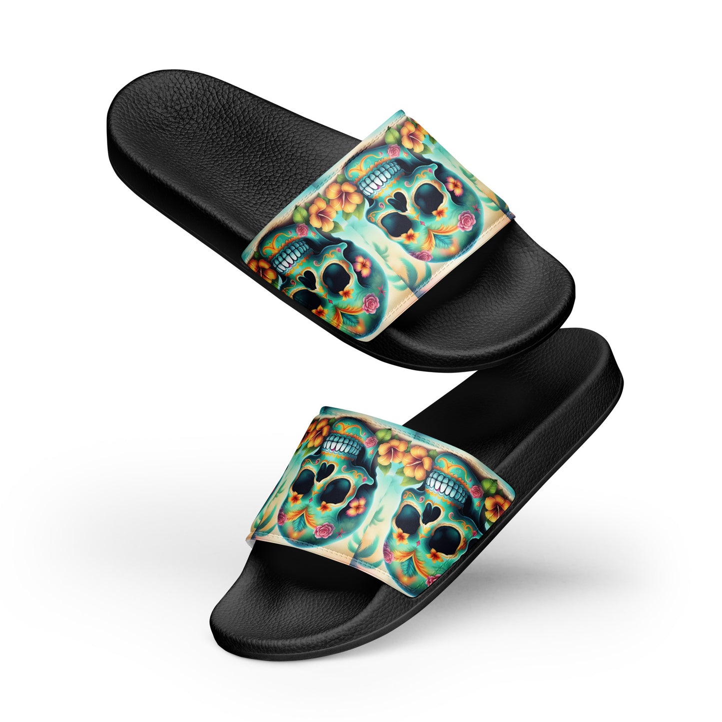 BLUE SKULL WOMEN'S SLIDES