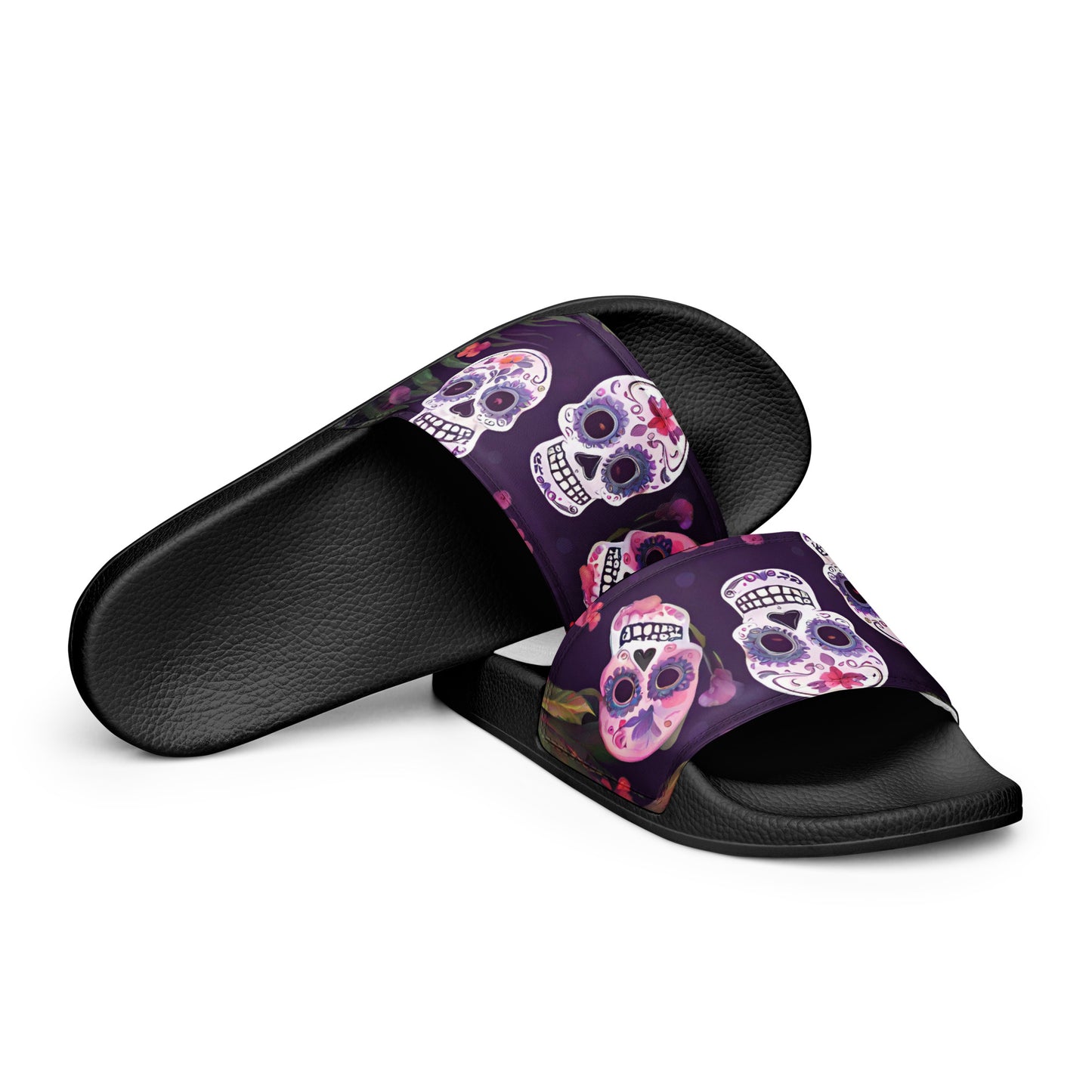 FOUR TROPICAL SKULLS WOMEN'S SLIDES