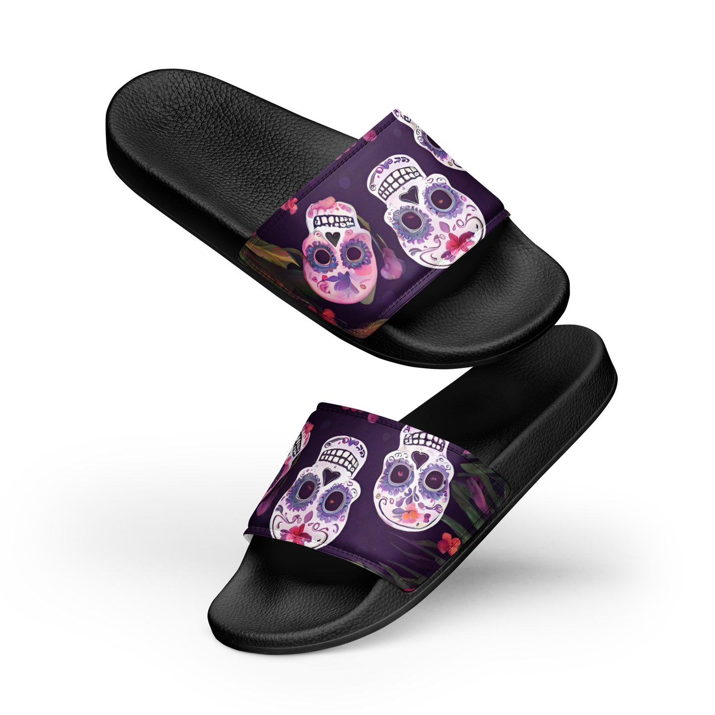 FOUR TROPICAL SKULLS WOMEN'S SLIDES