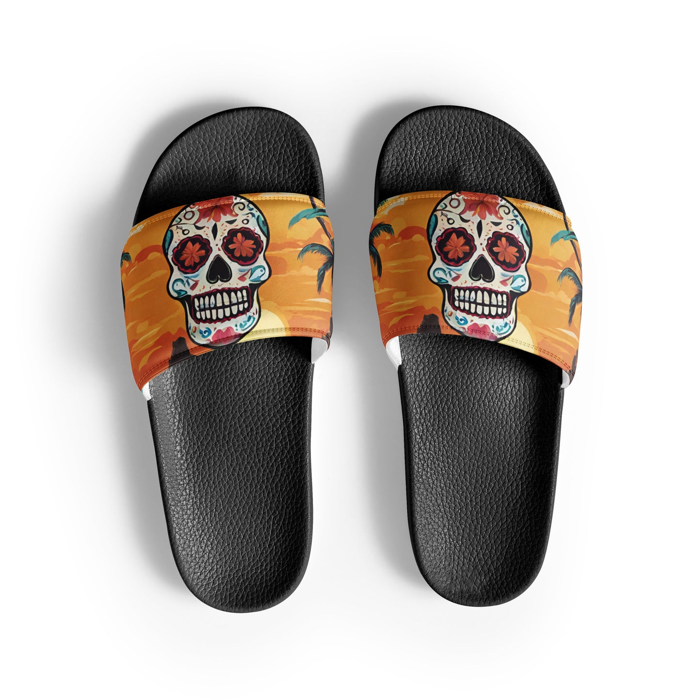 SUGAR SKULL SUNSET WOMEN'S SLIDES