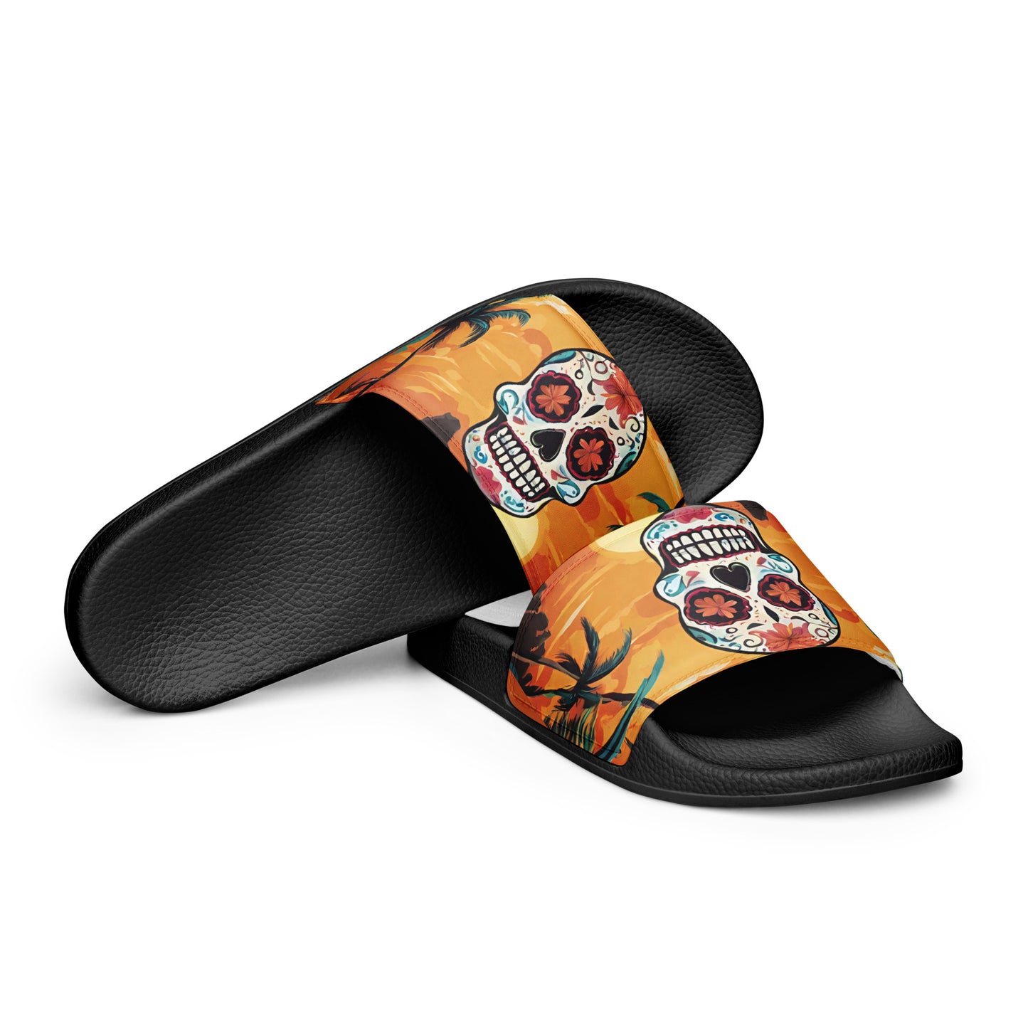 SUGAR SKULL SUNSET WOMEN'S SLIDES