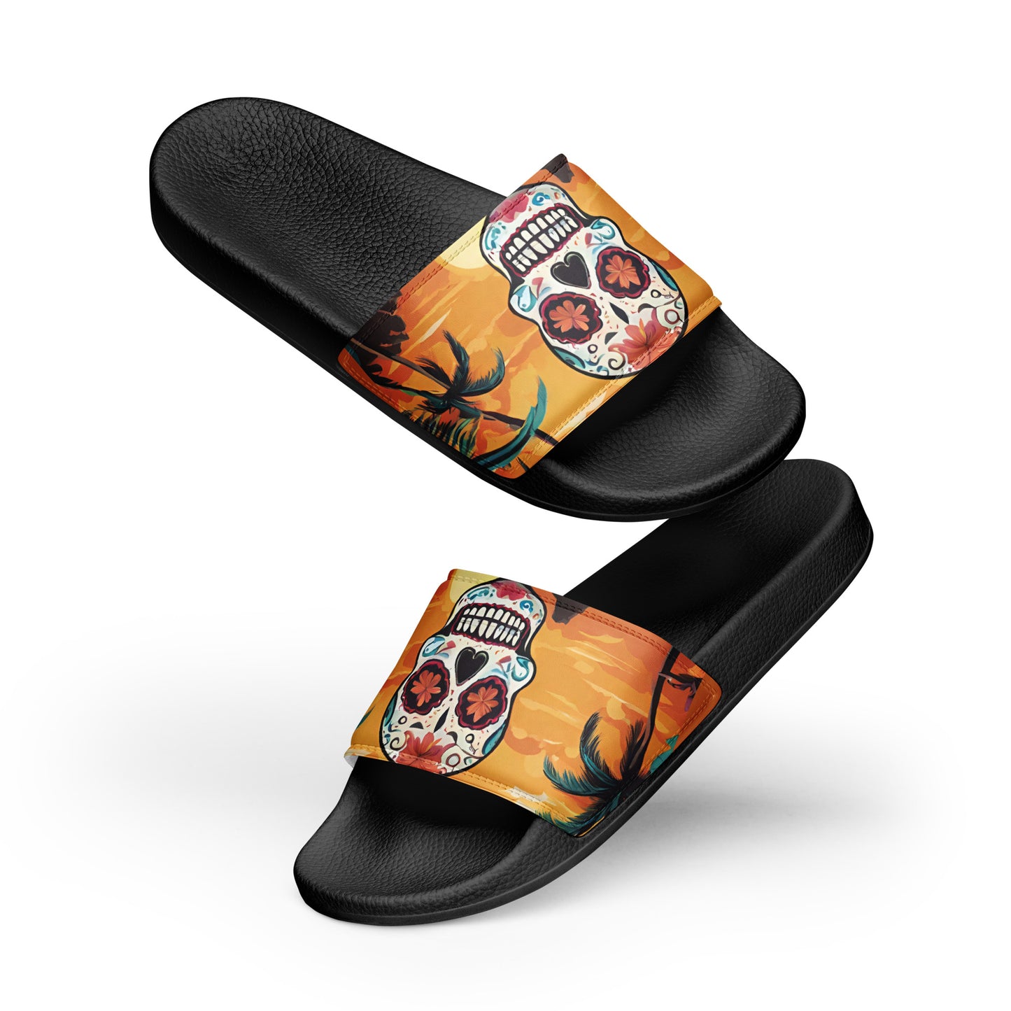 SUGAR SKULL SUNSET WOMEN'S SLIDES