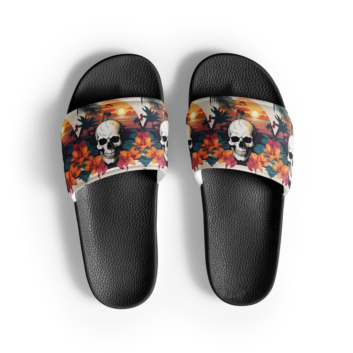 RETRO SKULL WOMEN'S SLIDES