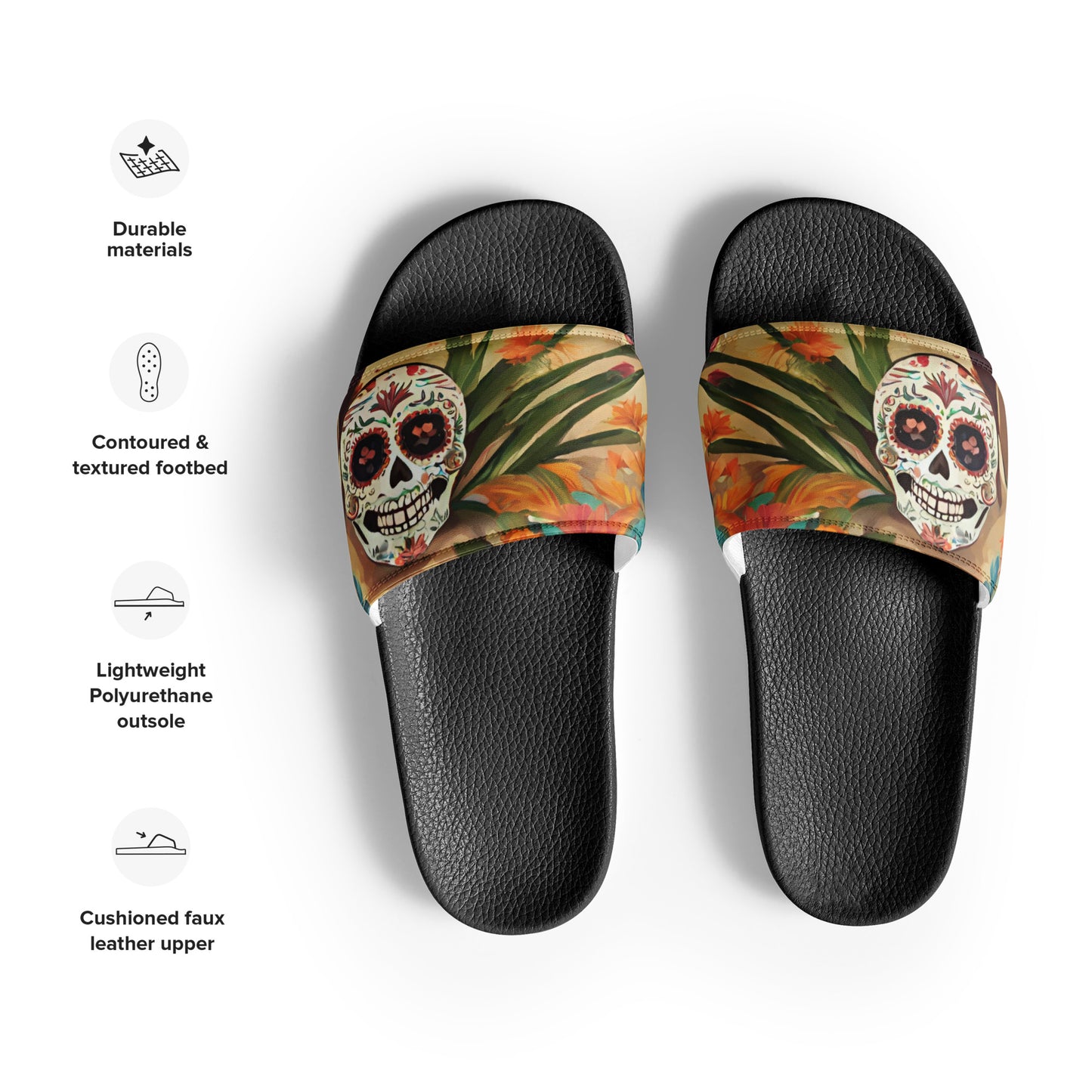 SUGAR SKULL ON THE SAND WOMEN'S SLIDES