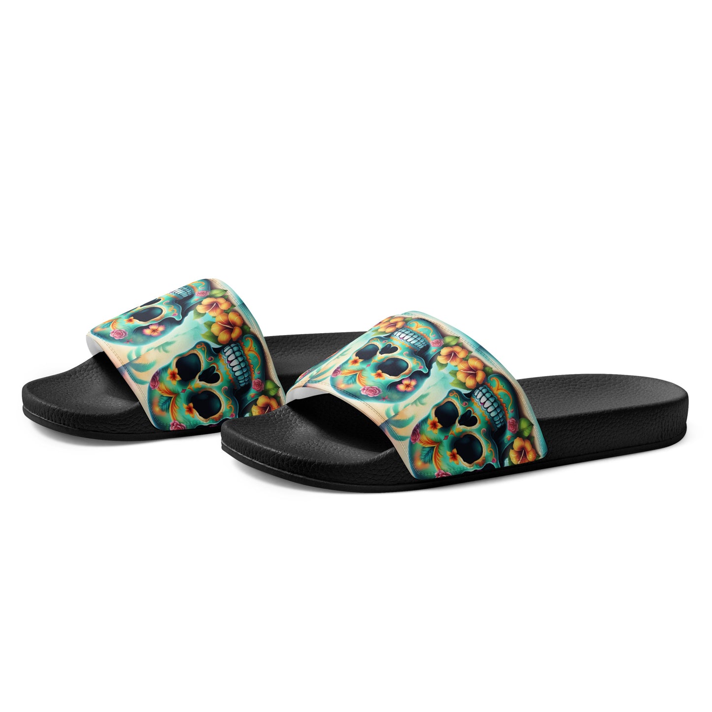 BLUE SKULL WOMEN'S SLIDES