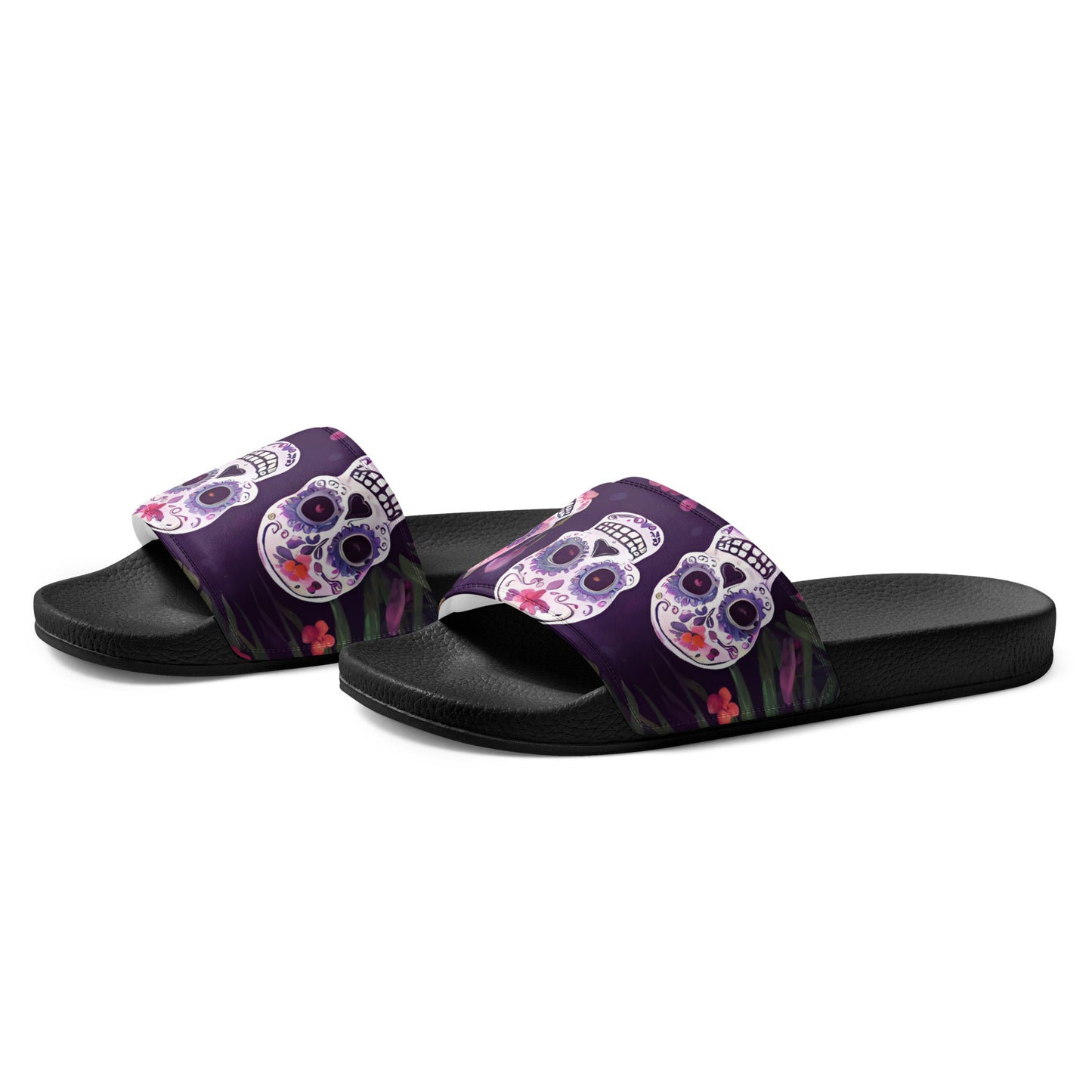 FOUR TROPICAL SKULLS WOMEN'S SLIDES