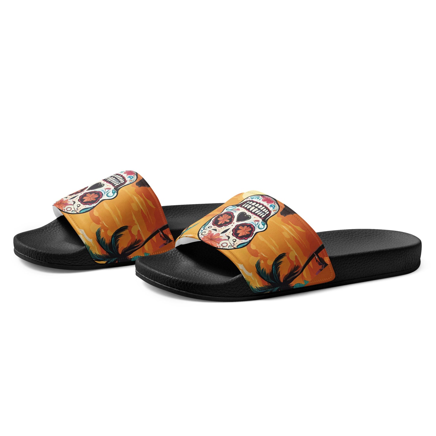 SUGAR SKULL SUNSET WOMEN'S SLIDES