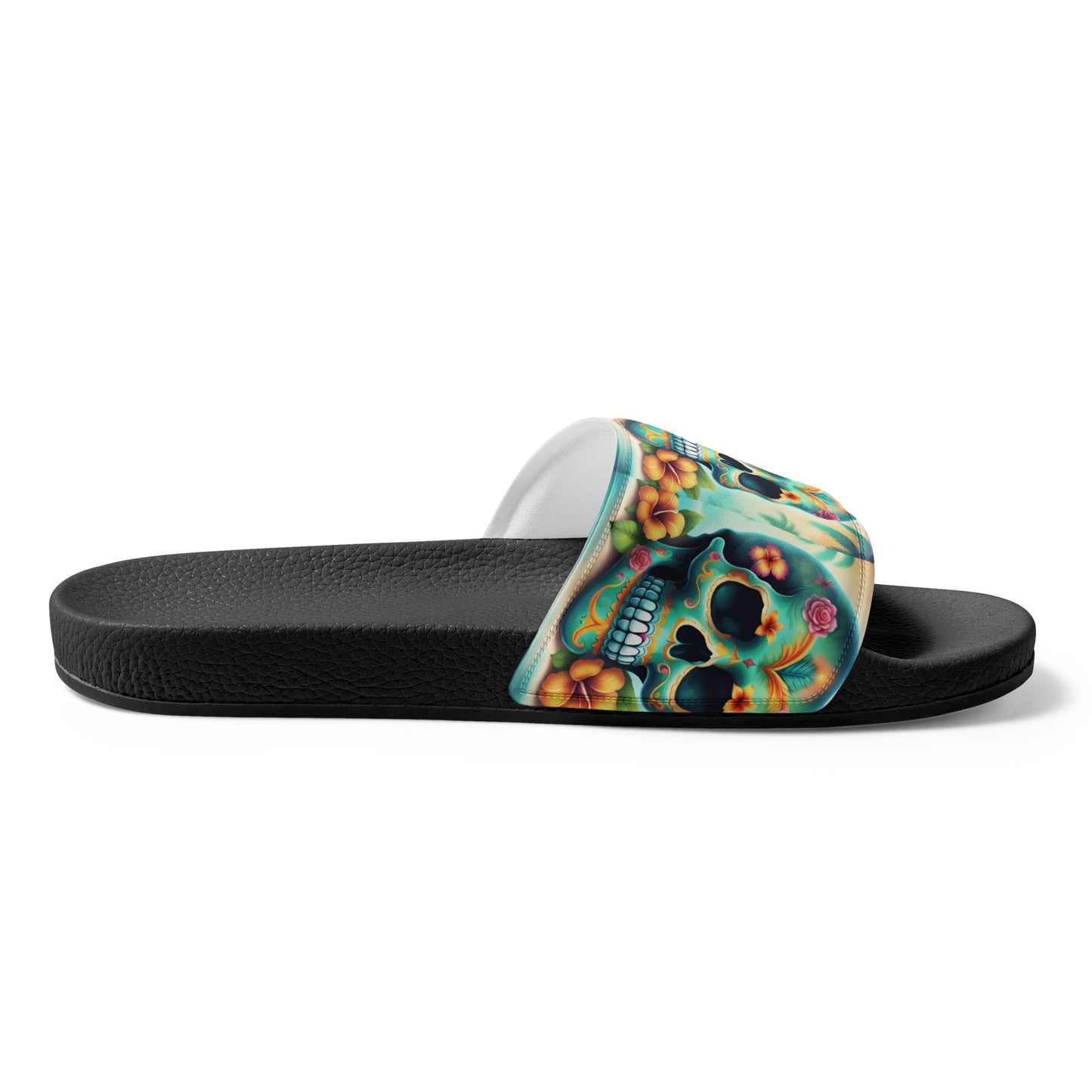 BLUE SKULL WOMEN'S SLIDES