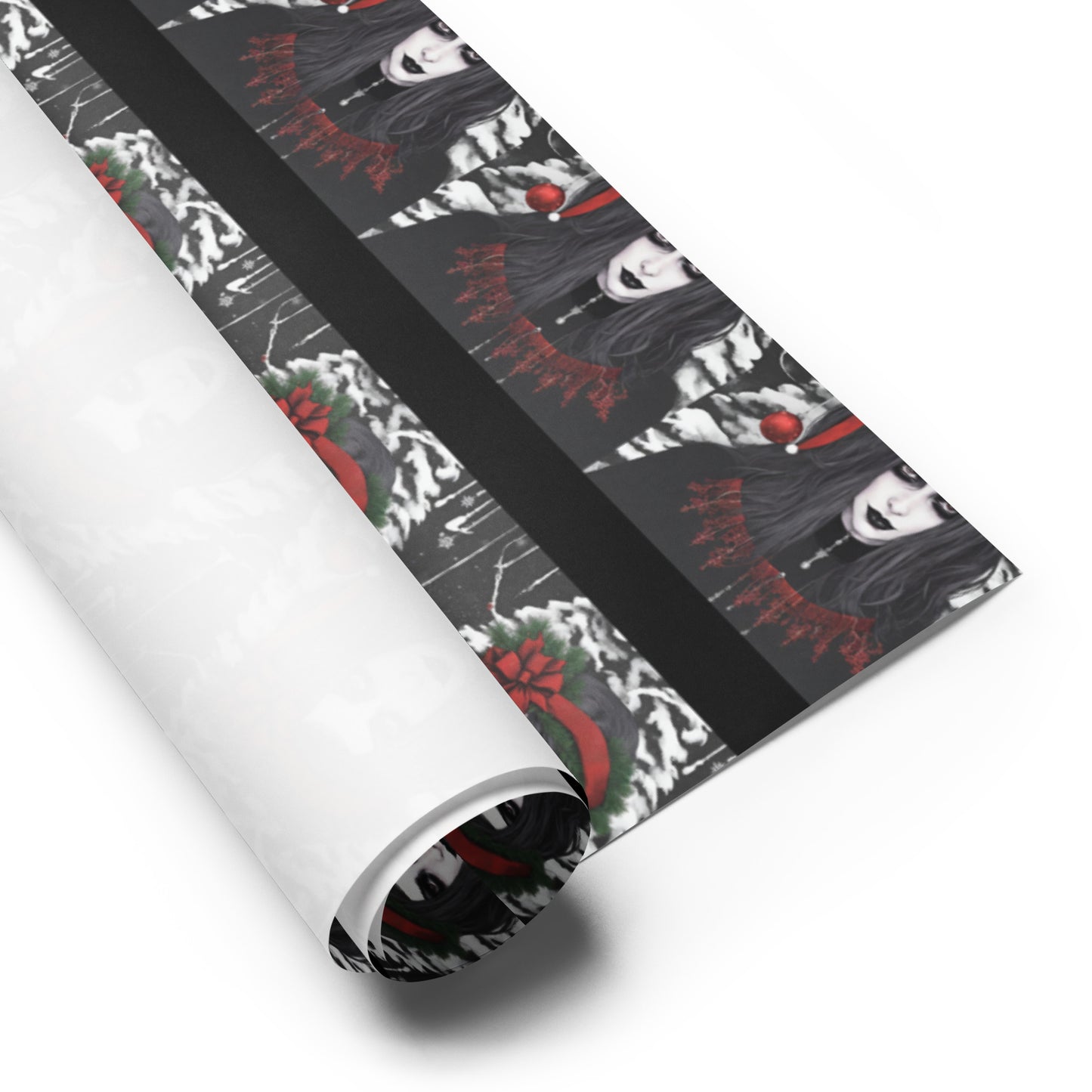 GOTH GIRL BOW PREMIUM WRAPPING PAPER SHEETS