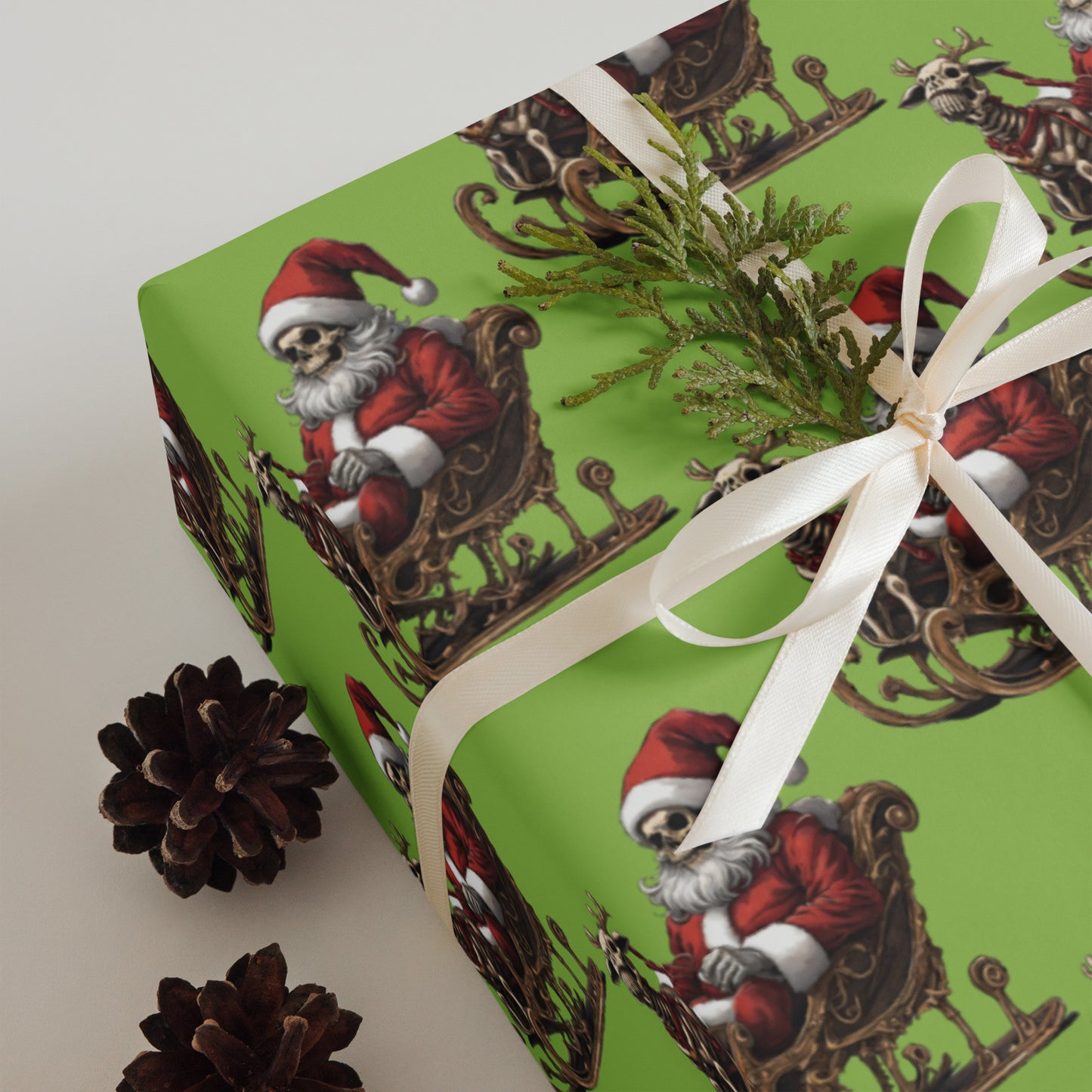 SANTA SLEIGH PREMIUM WRAPPING PAPER SHEETS