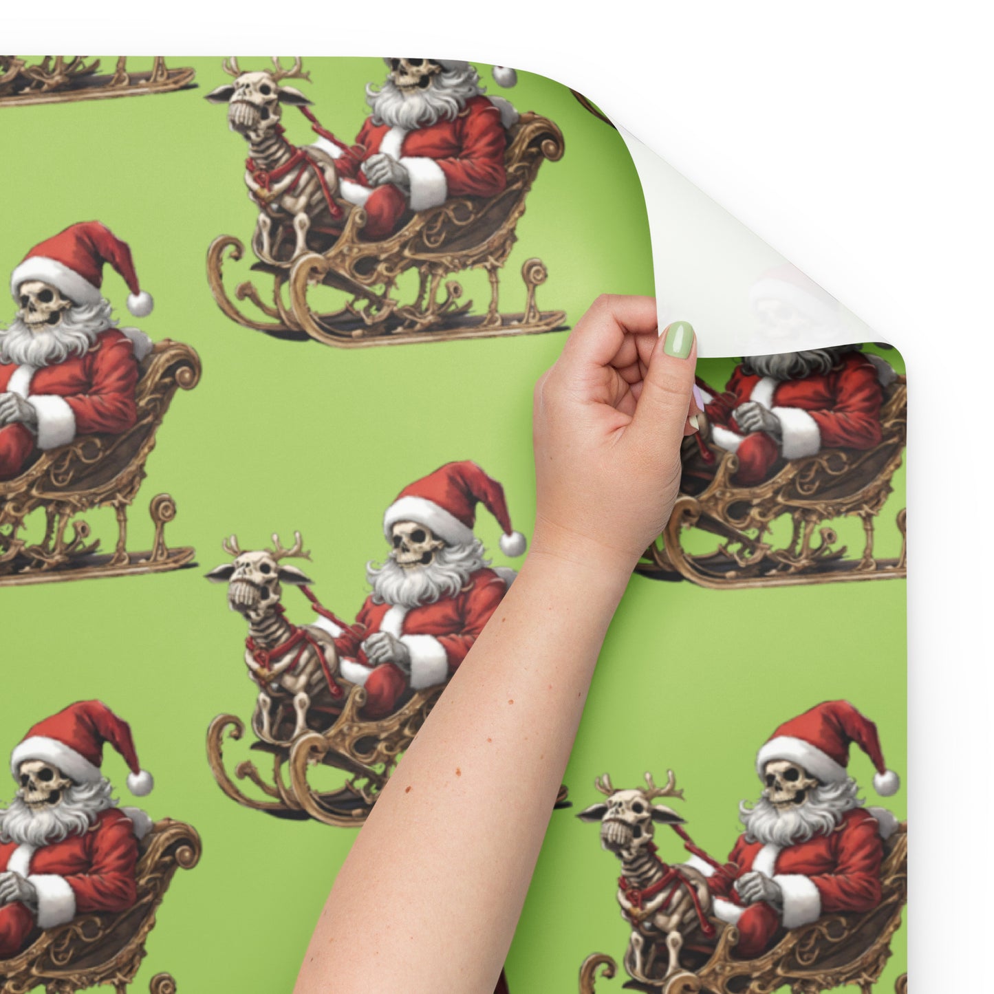 SANTA SLEIGH PREMIUM WRAPPING PAPER SHEETS