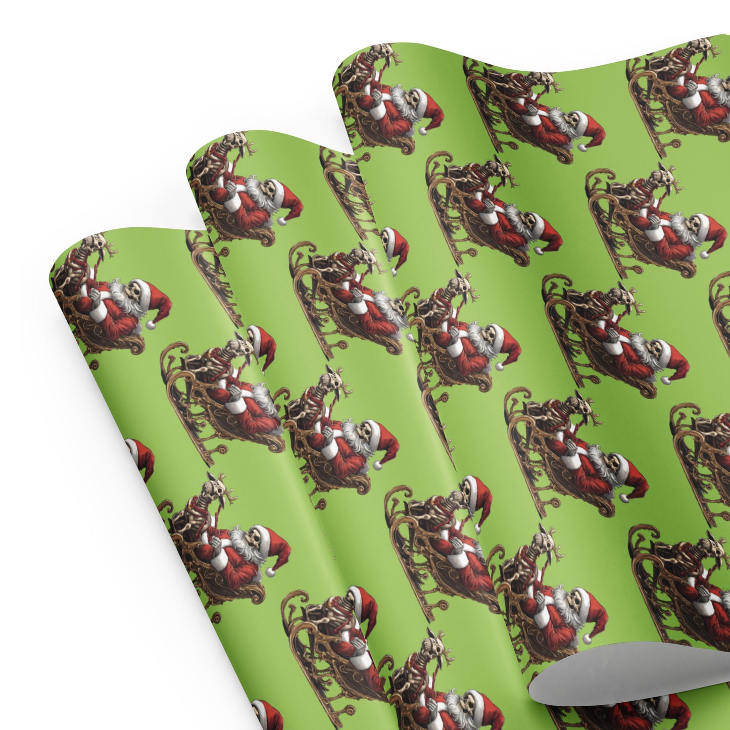 SANTA SLEIGH PREMIUM WRAPPING PAPER SHEETS