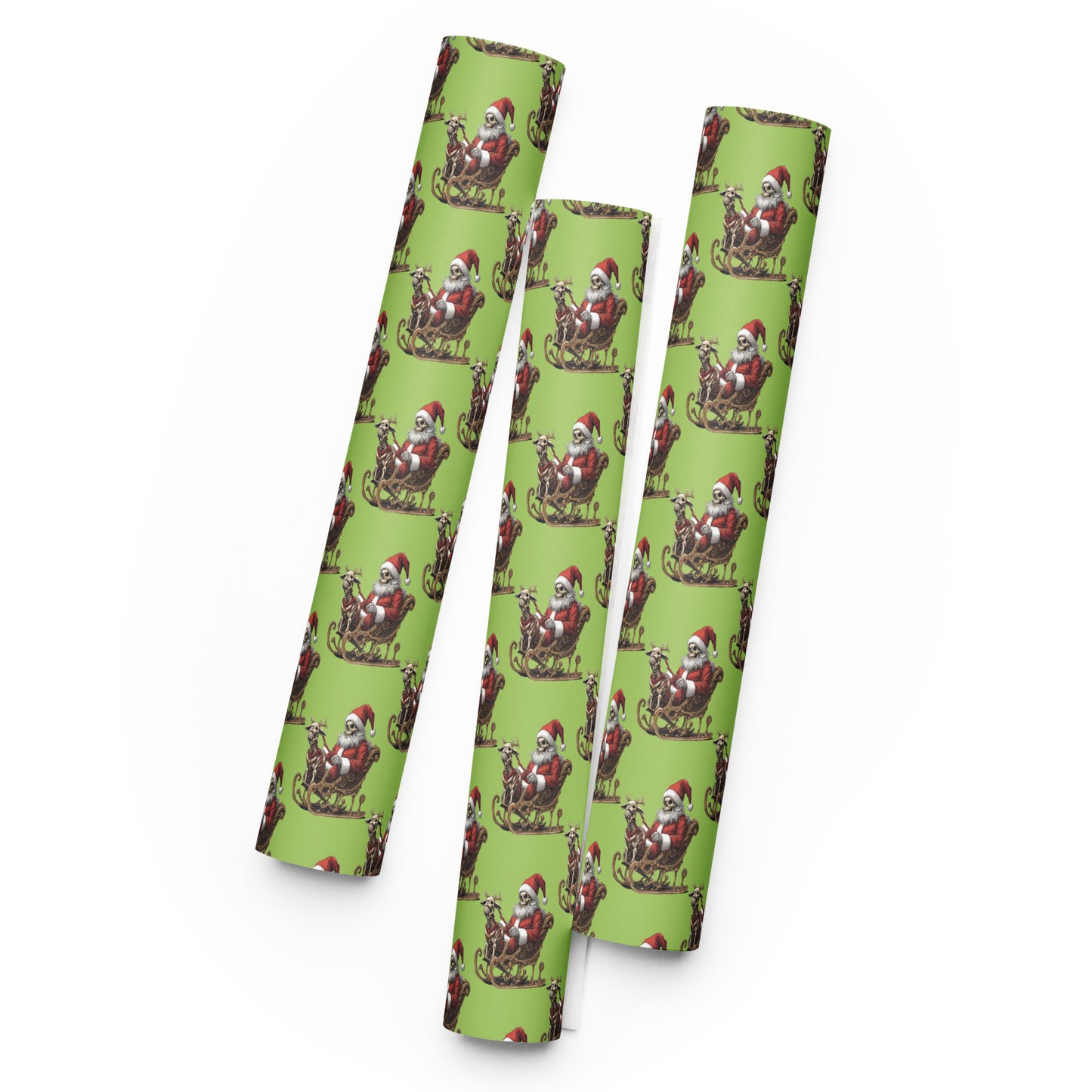 SANTA SLEIGH PREMIUM WRAPPING PAPER SHEETS